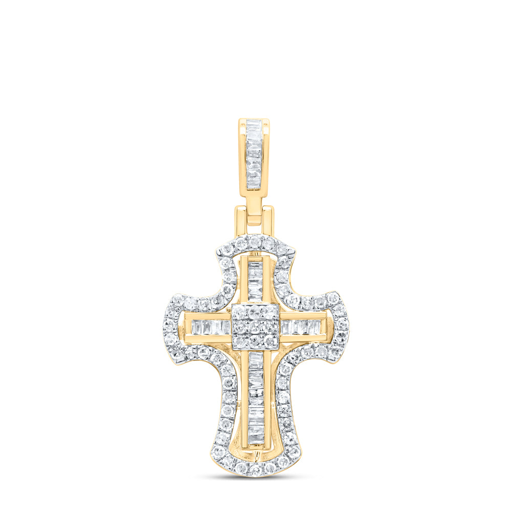 10Kt Gold 1/2Ctw-Dia P1 Gift Cross Pendant