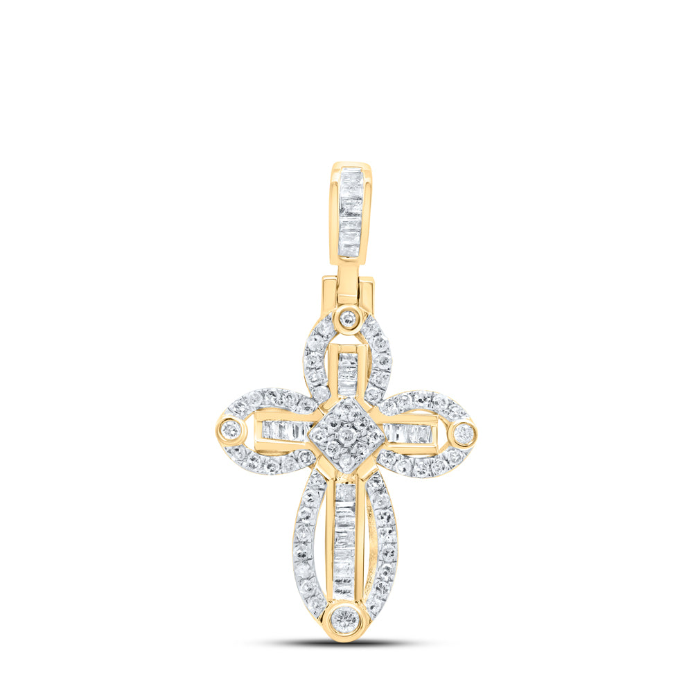 10Kt Gold 1/2Ctw-Dia P1 Gift Cross Pendant