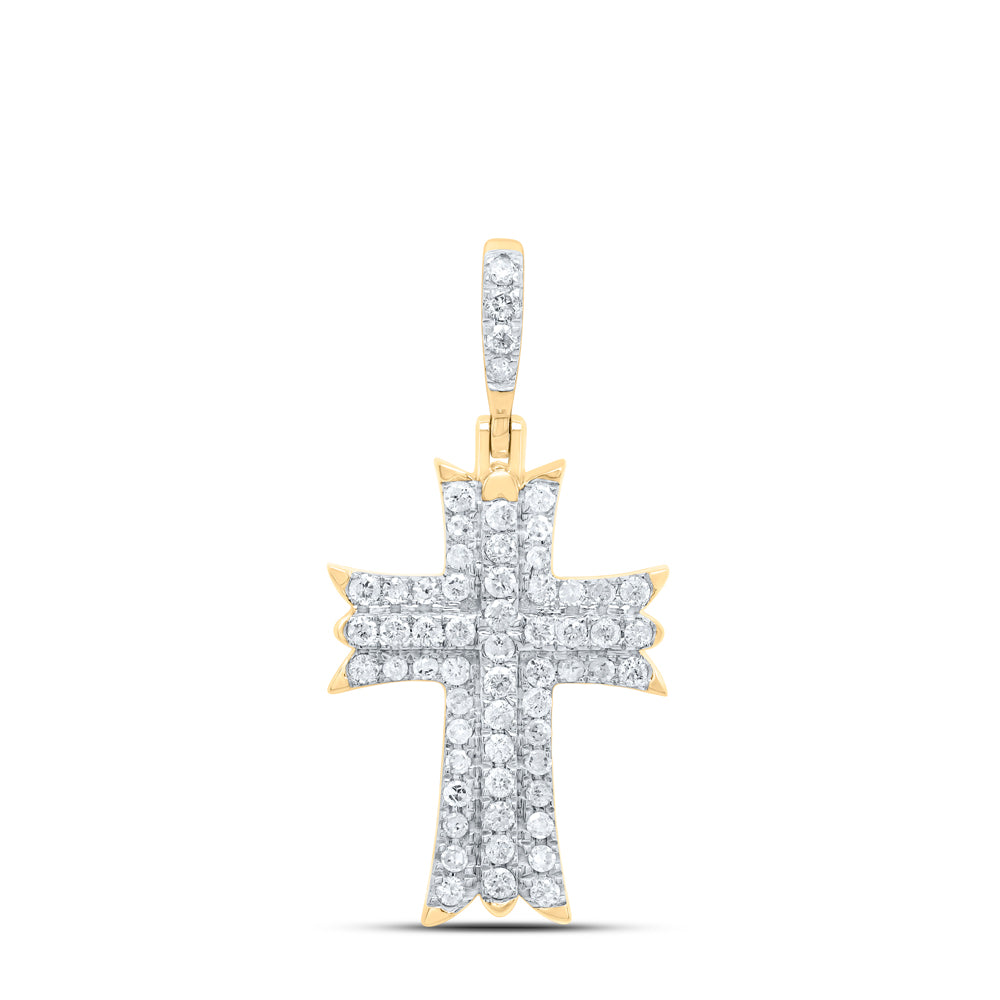 10Kt Gold 1/2Ctw-Dia P1 Gift Cross Pendant