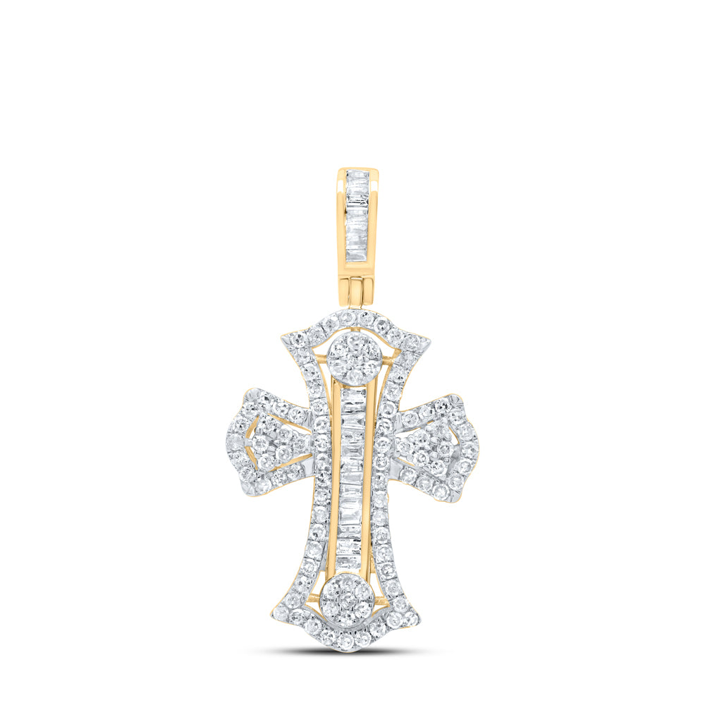 10Kt Gold 5/8Ctw-Dia P1 Gift Cross Pendant