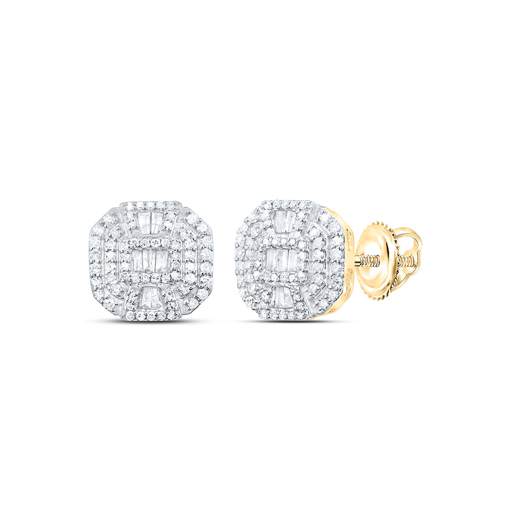 10Kt Gold 1/2Ctw-Dia P1 Gift Octagon Stud Earring