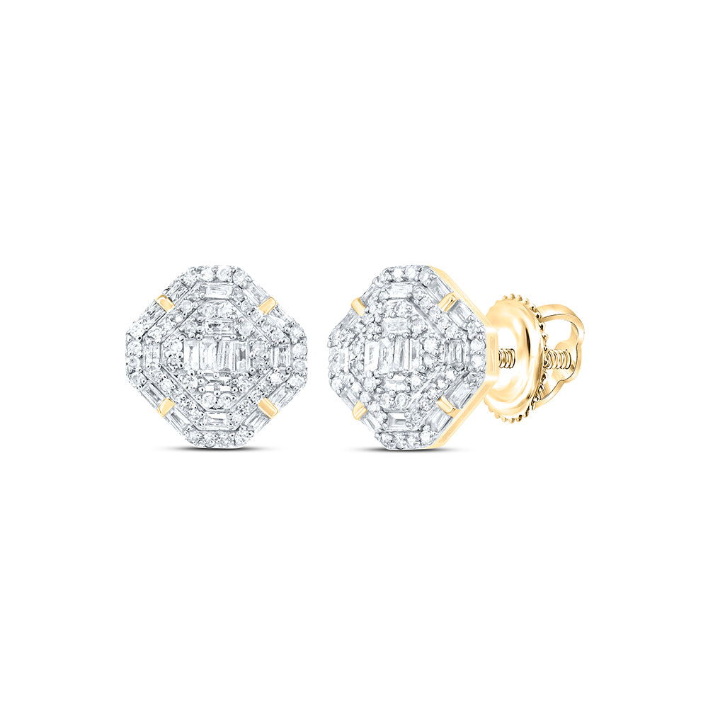 10Kt Gold 1/2Ctw-Dia P1 Gift Octagon Stud Earring