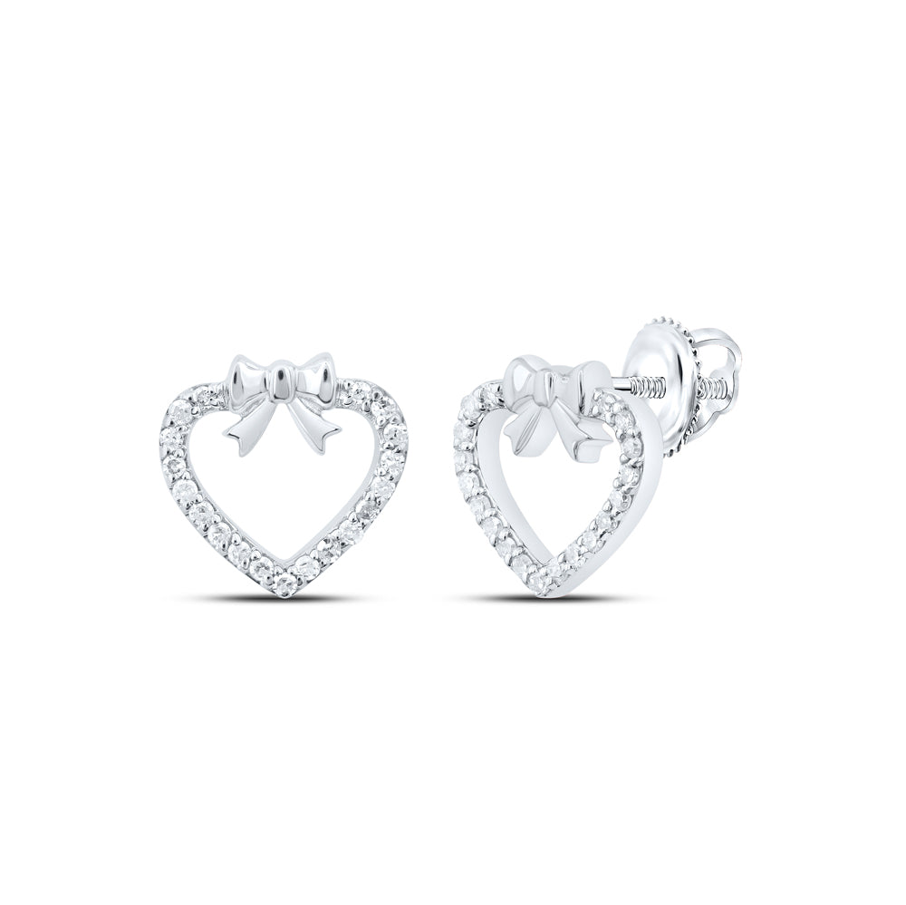 10Kt Gold 1/6Ctw-Dia P1 Gift Heart Earring