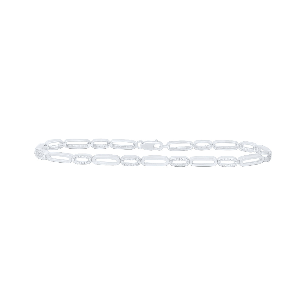Sterling Silver 1/5Ctw-Dia P1 Gift Bracelet (7 Inch)