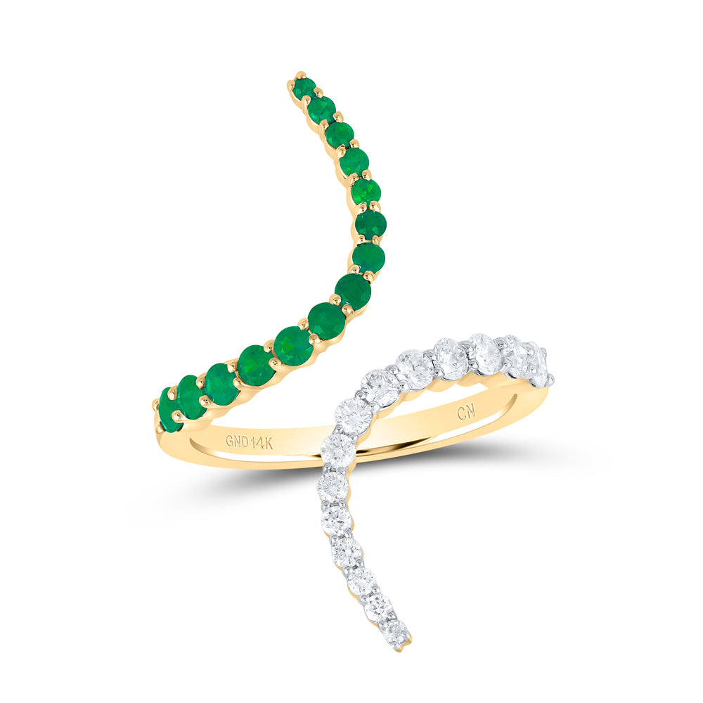 3/8Ctw-Dia Cn 3/8Ctw Rd-Em Nat Gem Ring (2.47 grams)