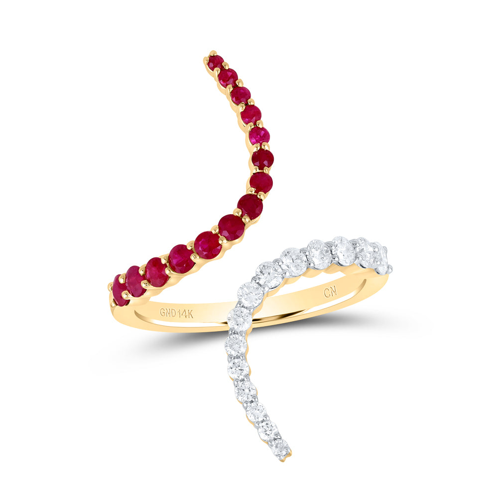 3/8Ctw-Dia Cn 3/8Ctw Rd-Ru Nat Gem Ring (2.77 grams)