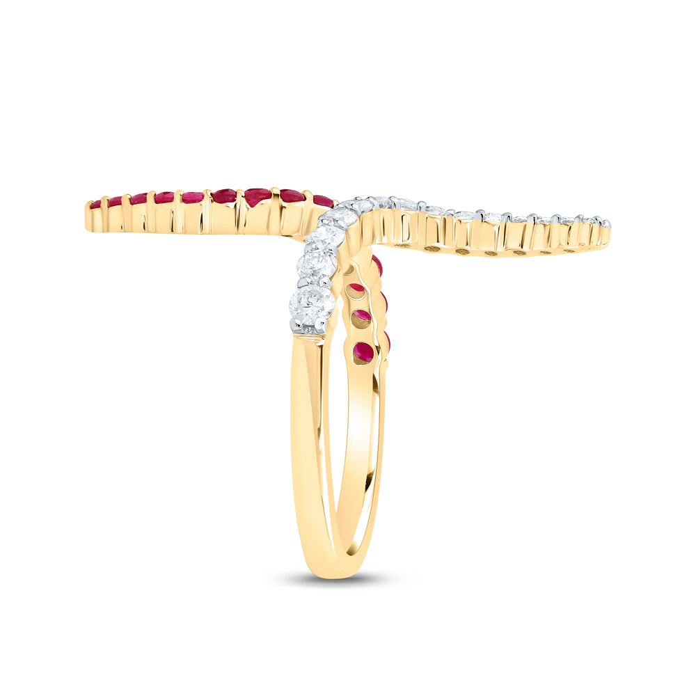 3/8Ctw-Dia Cn 3/8Ctw Rd-Ru Nat Gem Ring (2.77 grams)