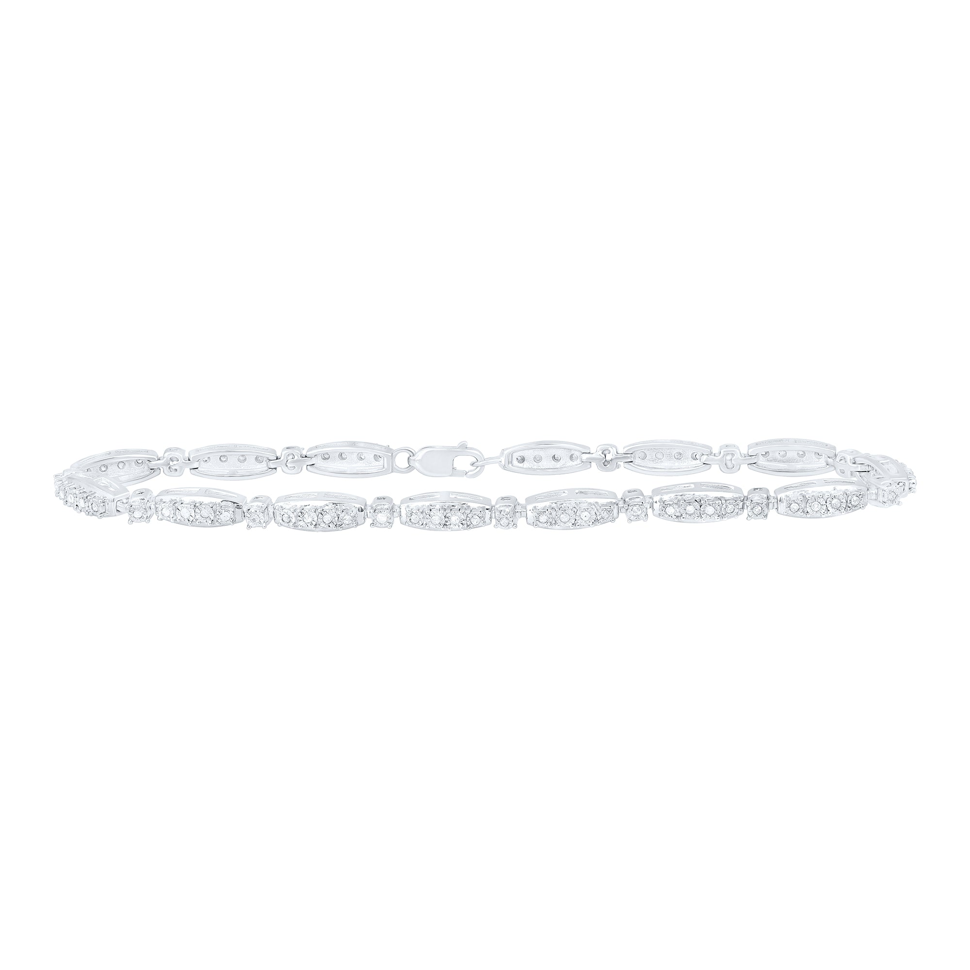 Sterling Silver 1/3Ctw-Dia P3 Gift  Bracelet(7 Inch)