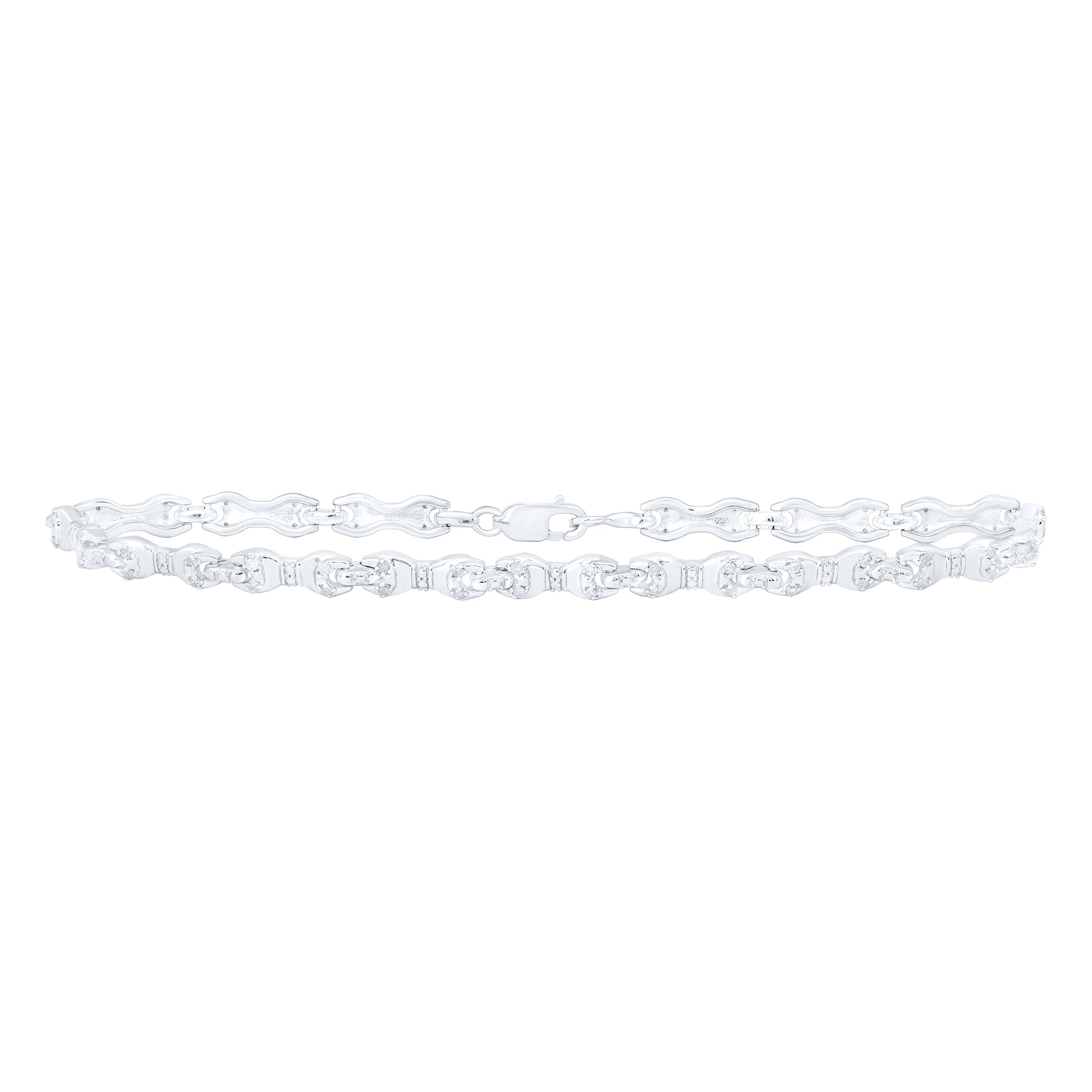 Sterling Silver 1/3Ctw-Dia P3 Gift Bracelet(7 Inch)