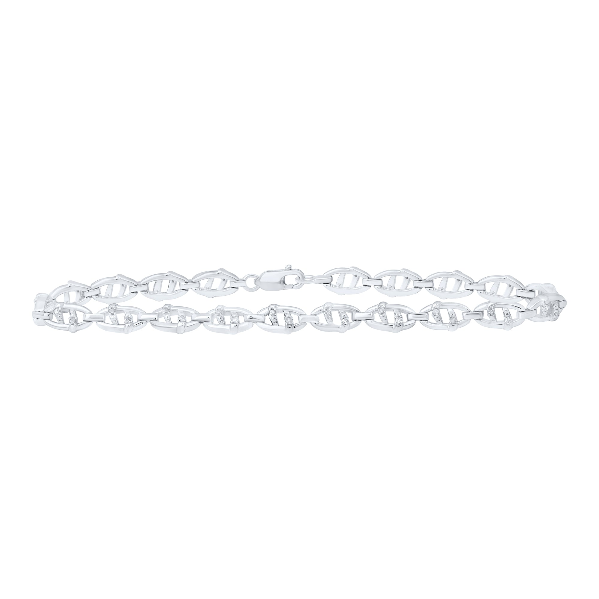 Sterling Silver 1/4Ctw-Dia P3 Gift  Bracelet(7 Inch)