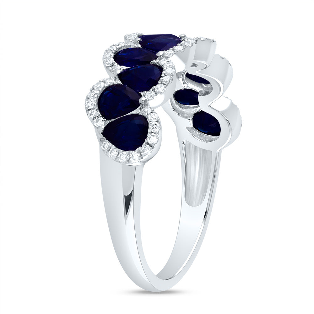 1/5Ctw-Dia Ana M 1 3/4Ctw Ps-Bs Nat Gem Ring (2.68 grams)