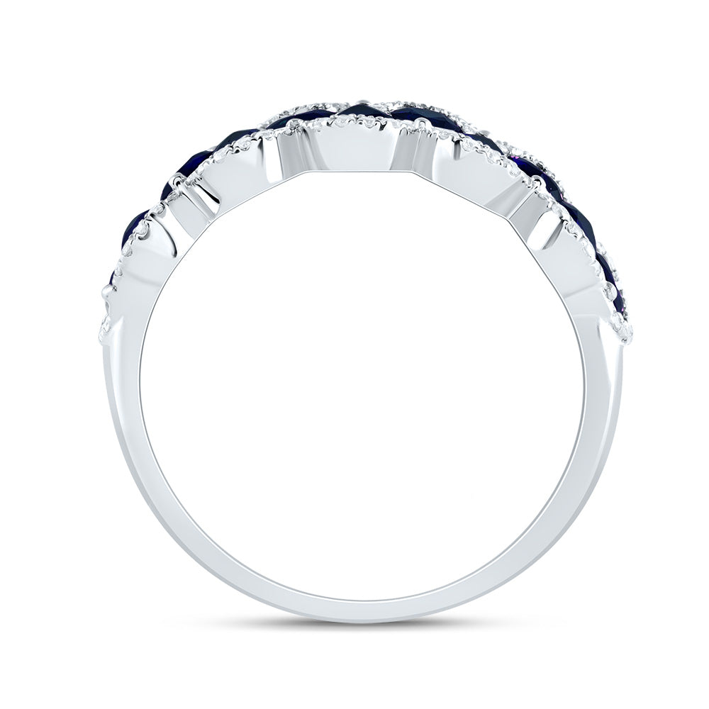 1/5Ctw-Dia Ana M 1 3/4Ctw Ps-Bs Nat Gem Ring (2.68 grams)