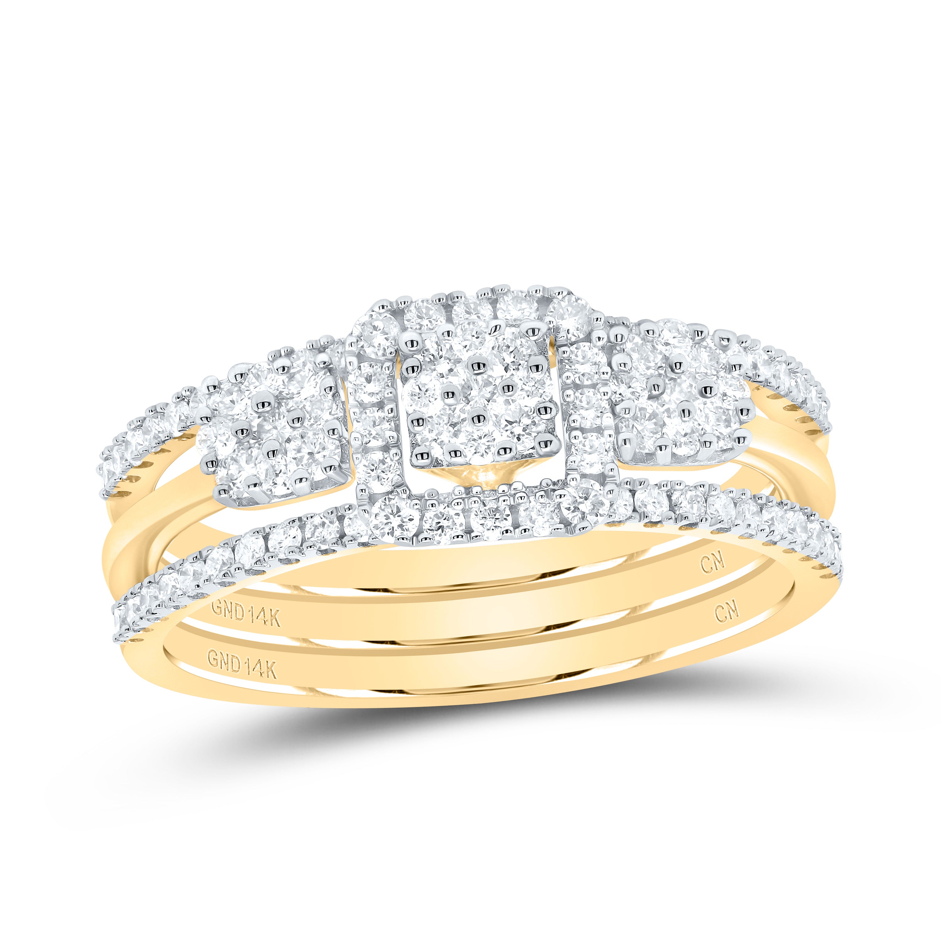 5/8Ctw-Dia Cn Square Fashion Ring (4.36 grams)