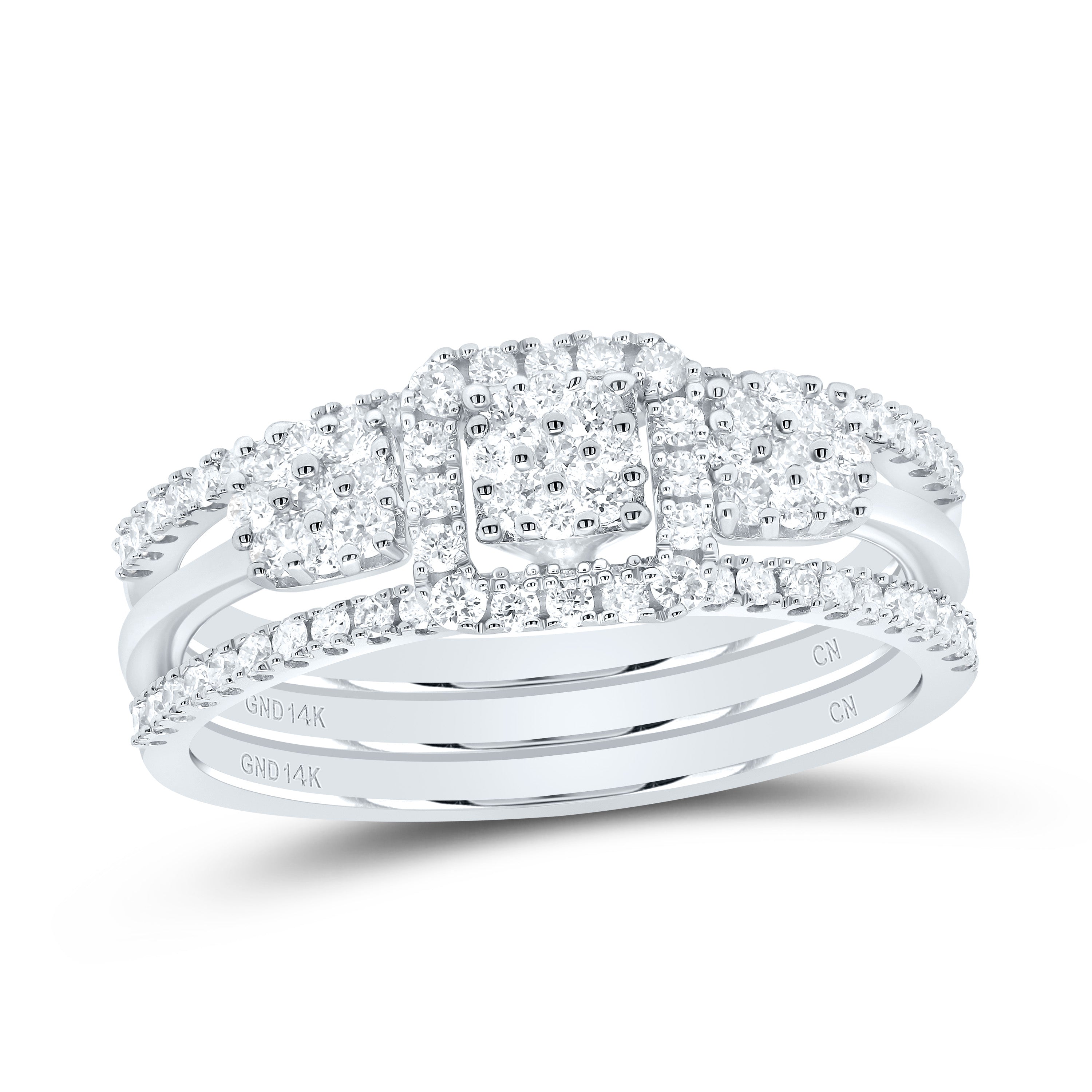 5/8Ctw-Dia Cn Square Fashion Ring (4.57 grams)