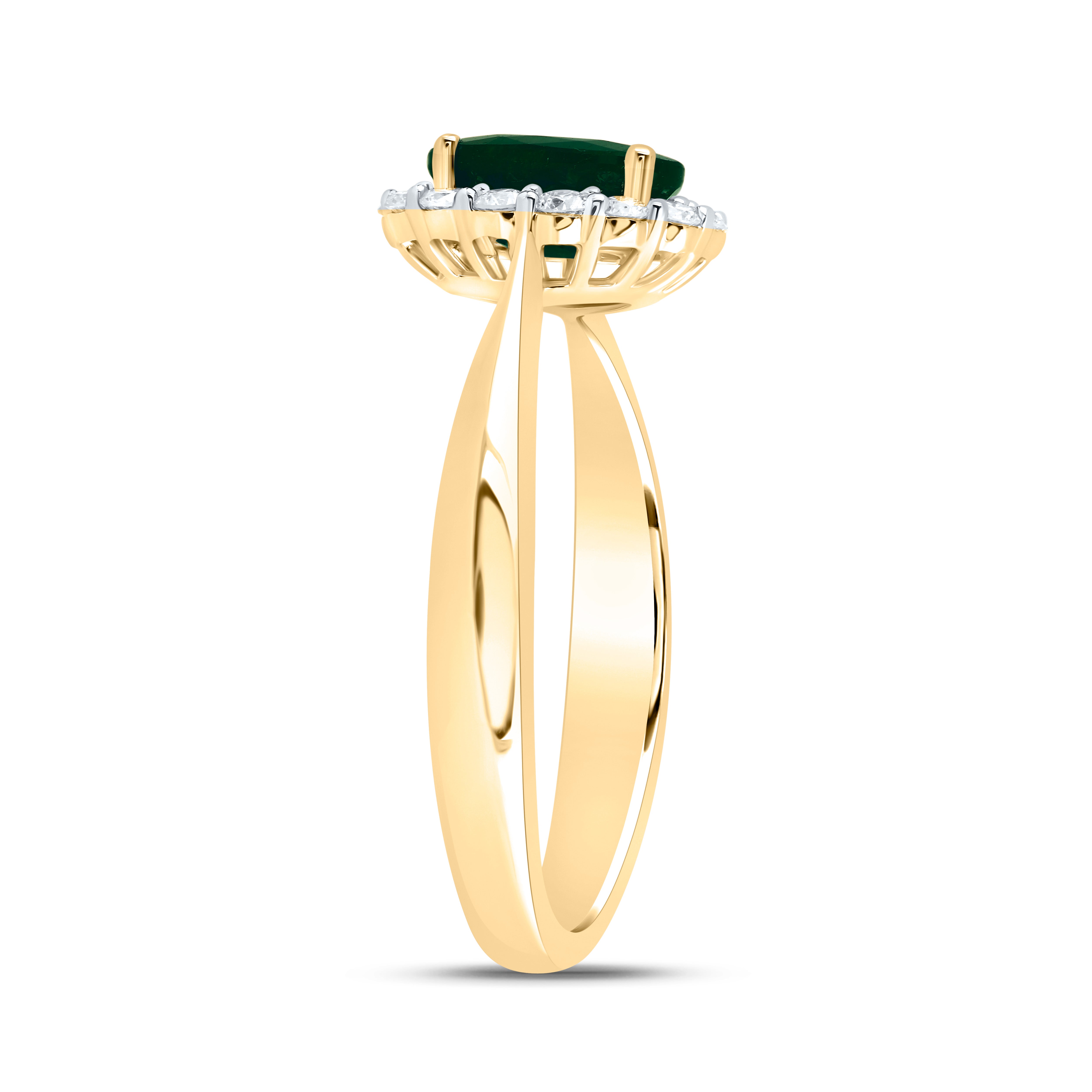 1/4Ctw-Dia Cn 7X5Mm Ov-Em Nat Gem Ring (2.44 grams)