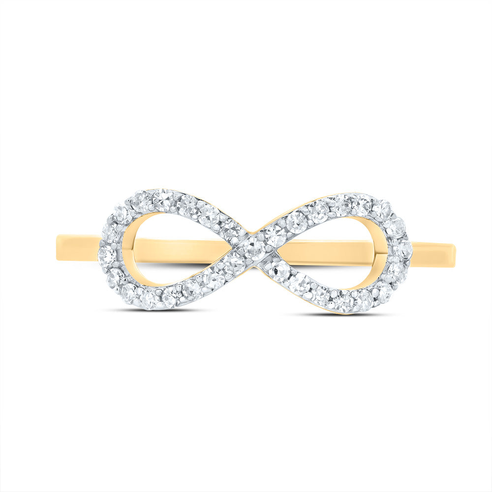 1/6Ctw-Dia Cn Fashion Infinity Ring (1.59 grams)