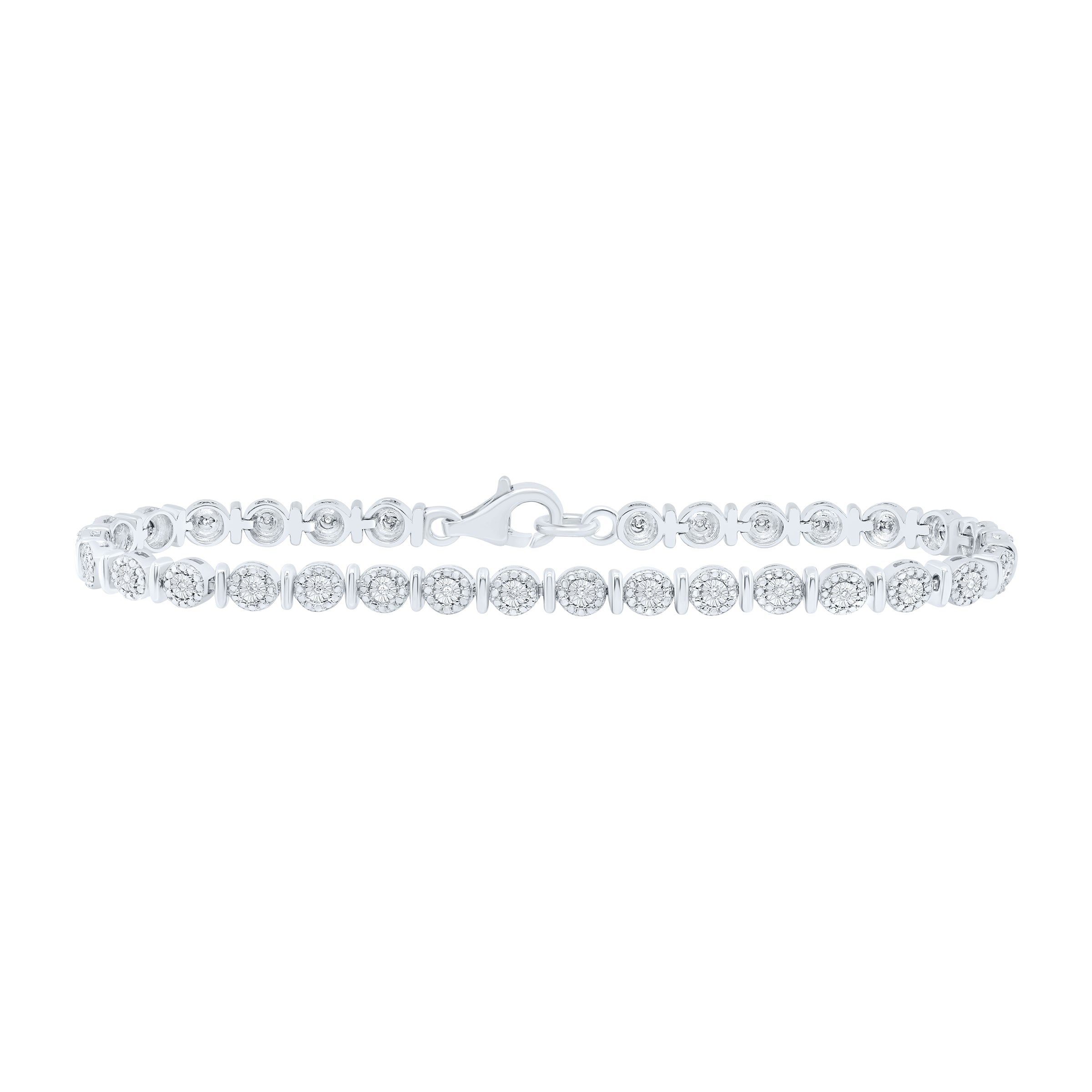 Sterling Silver 1/10Ctw-Dia P1 Gift Bracelet (7 Inch)