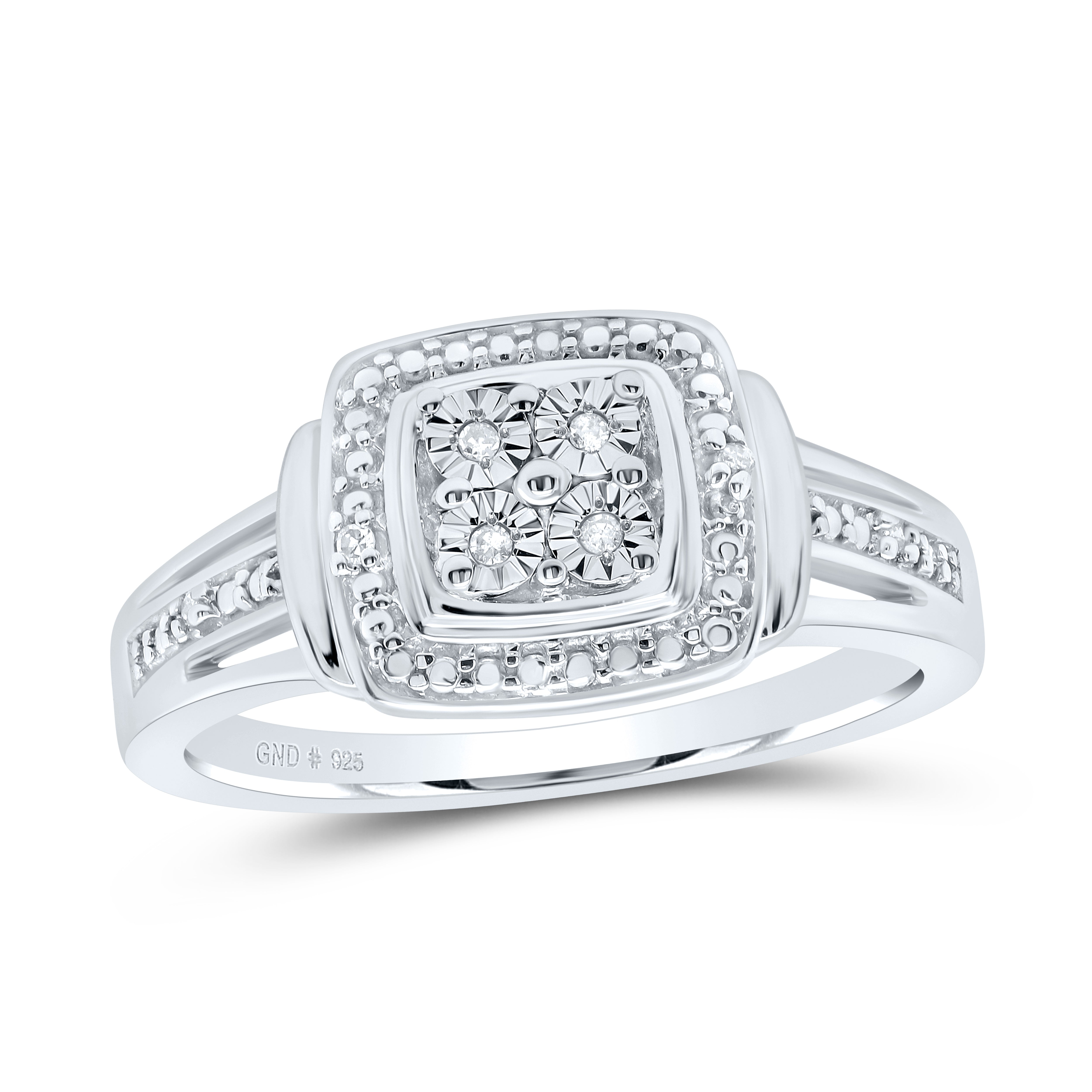 0.03Ctw-Nat Dia P1 Gift Cushion Ring (3.53 grams)