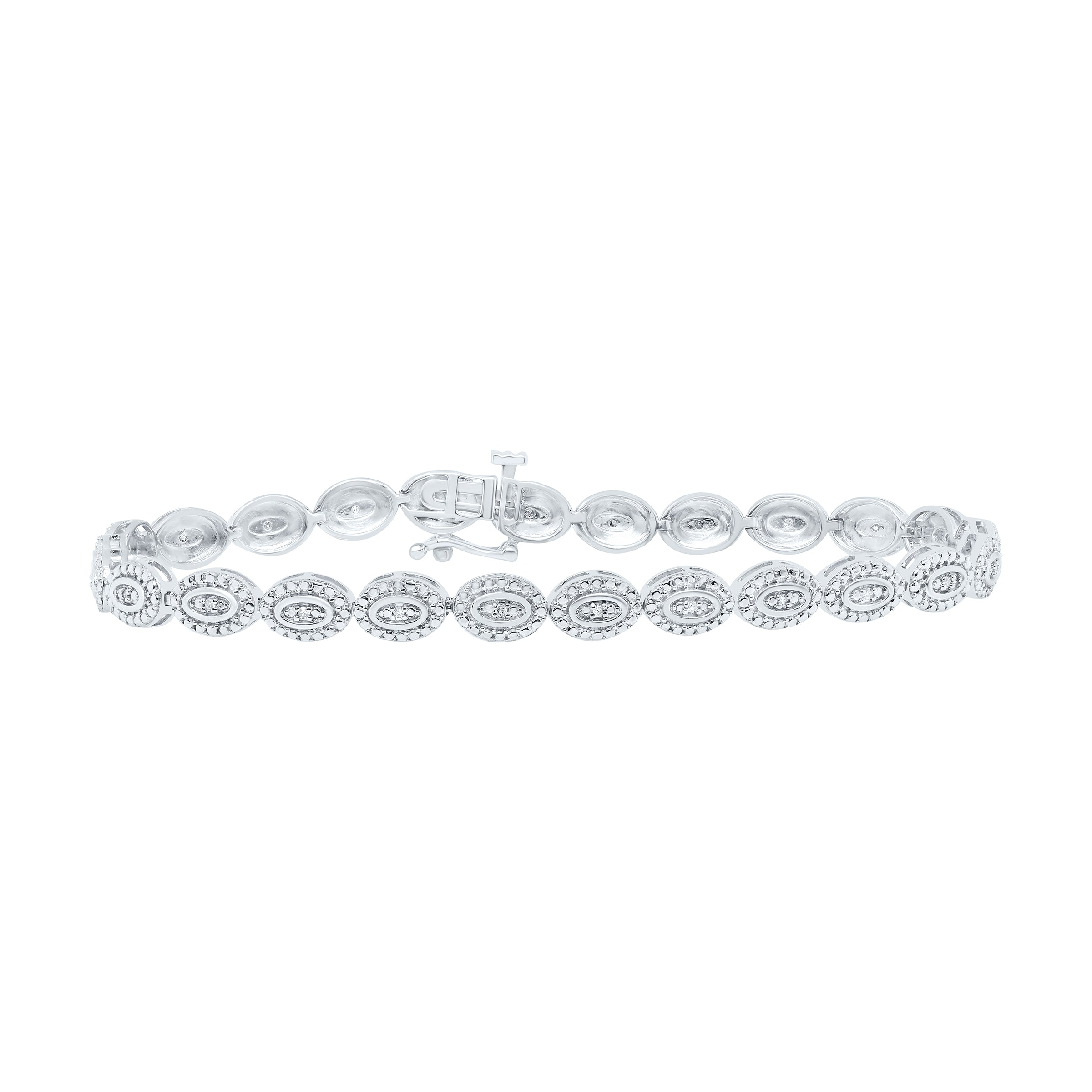 Sterling Silver 1/10Ctw-Dia P1 Gift Bracelet(7 Inch)