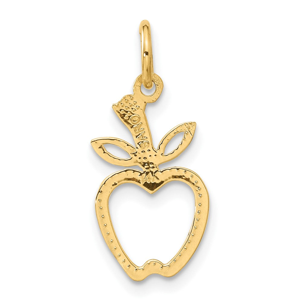 14k Yellow Gold 11 mm Apple Charm (0.57 grams)