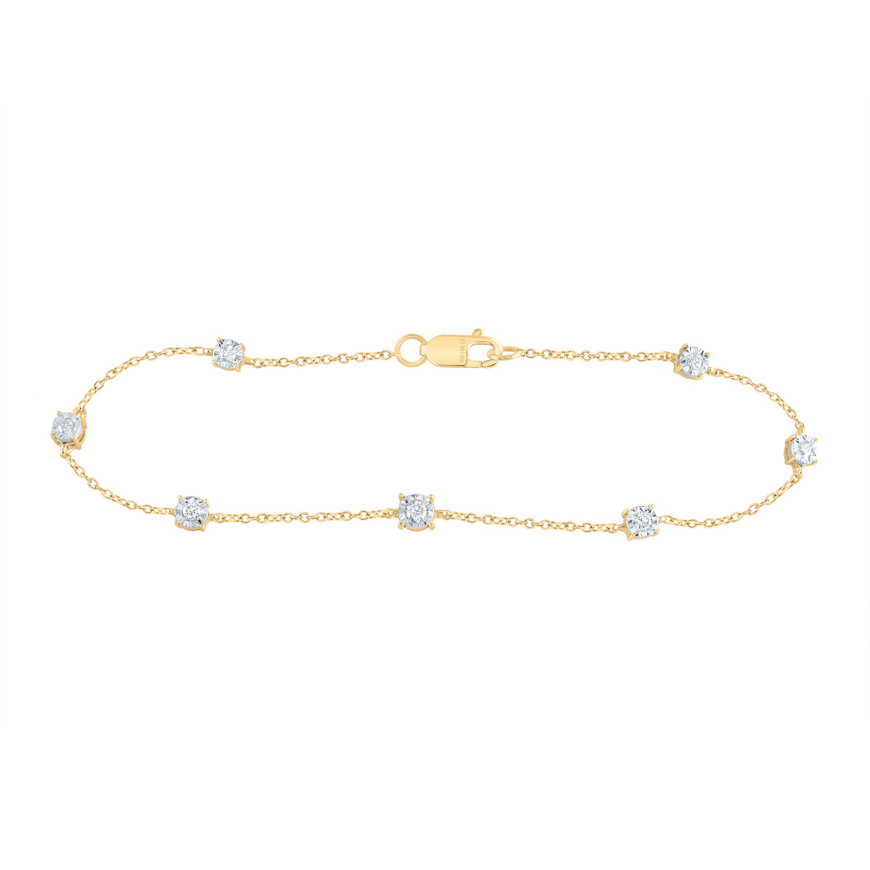 14Kt Gold 1/5Ctw-Dia Cn Fashion Bracelet (7 Inch)