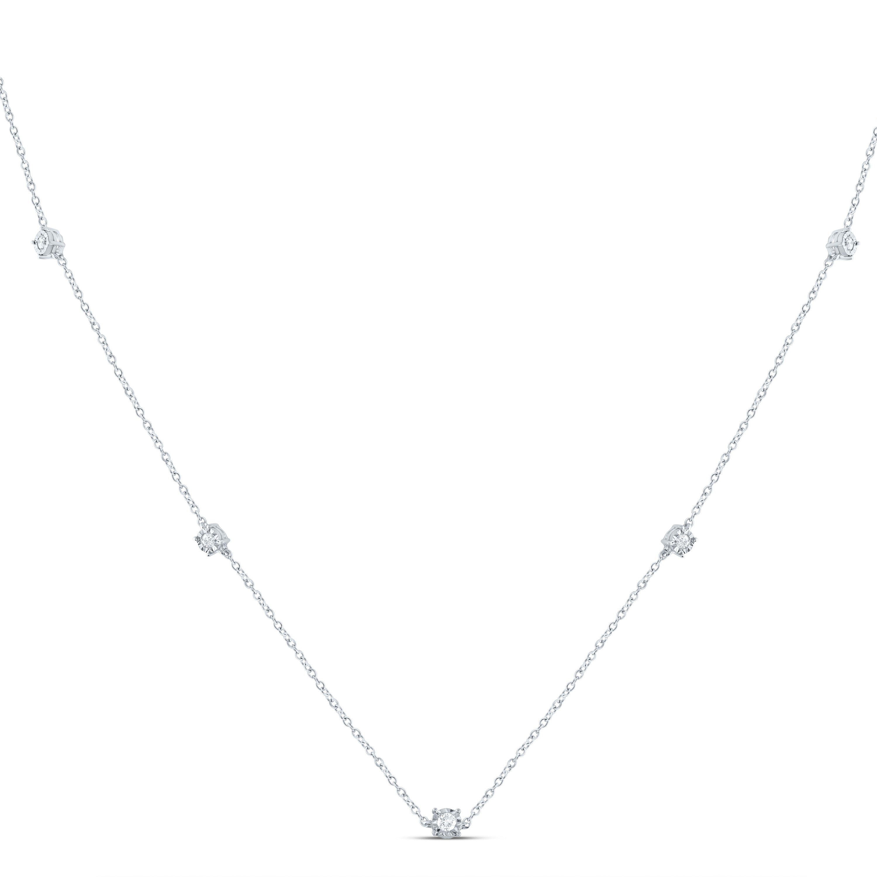 14Kt Gold 1/6Ctw-Diamond Fashion Necklace (18 Inch)