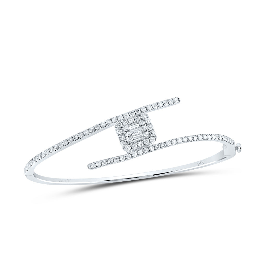 14Kt Gold 1 1/2Ctw-Diamond Ana M Fashion Bangle (48X60 Mm)