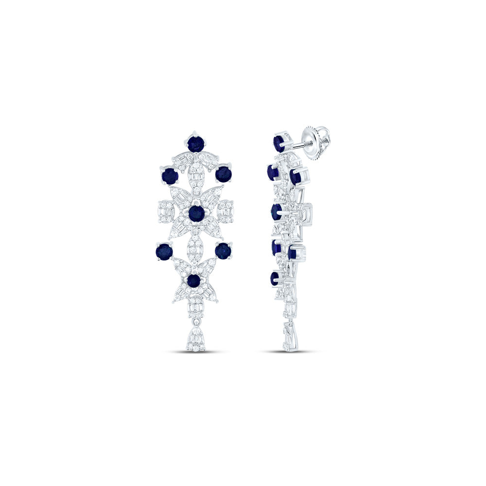 1 1/3Ctw-Nat Dia Ana M 2Ctw Rd-Bs Nat Gem Earring