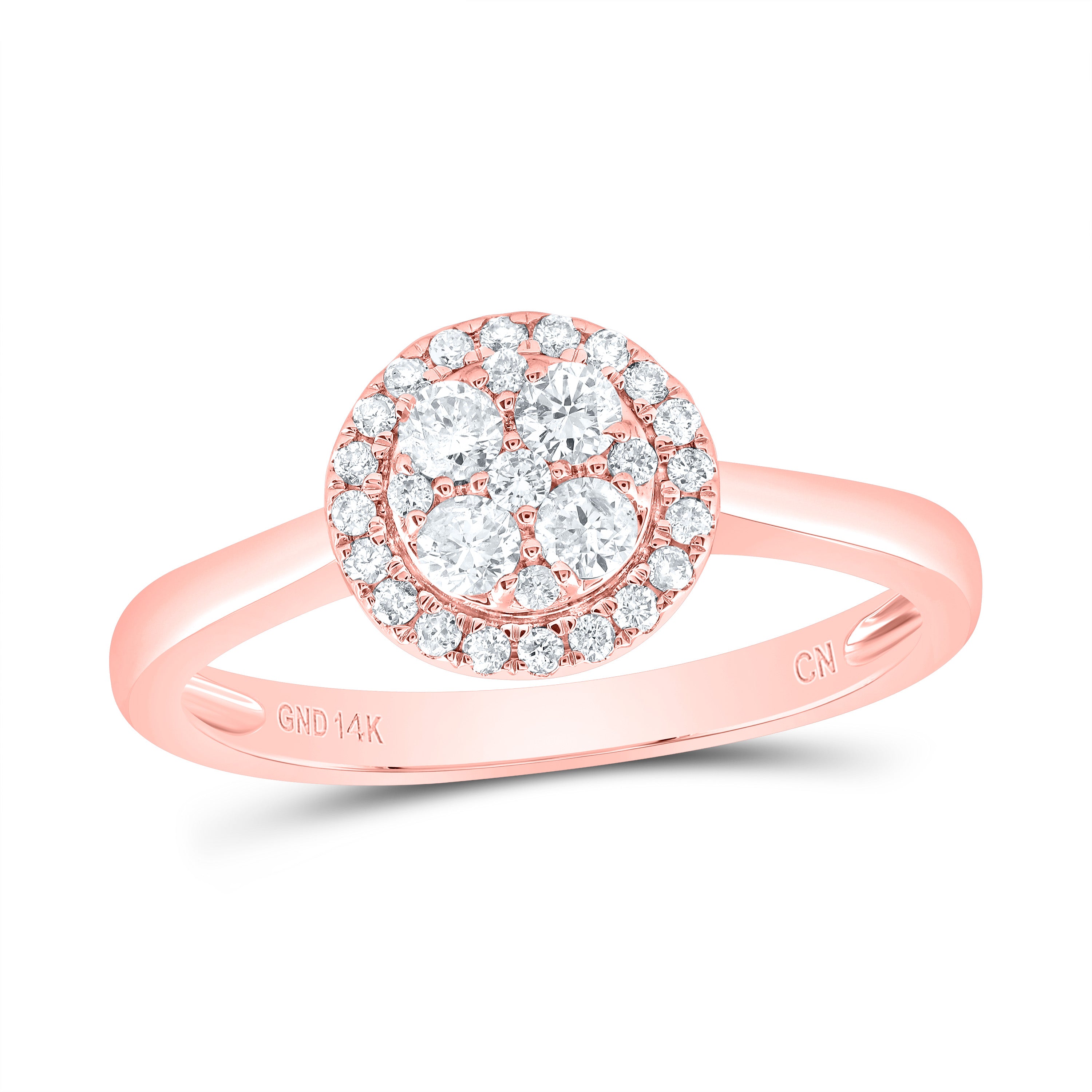 1/3Ctw-Nat Dia Cn Fashion Round Ring (2.6 grams)