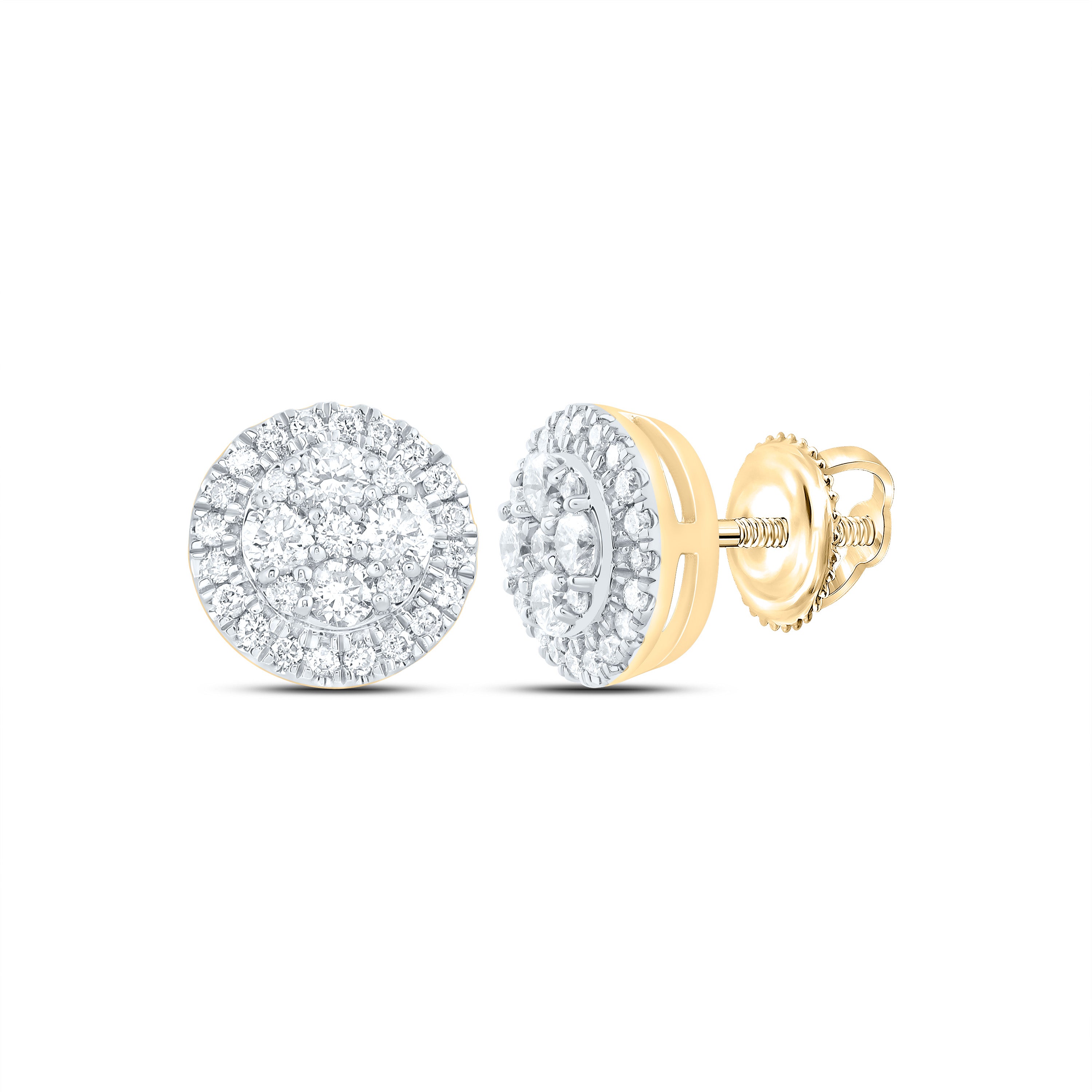 1/2Ctw-Nat Dia Cn Fashion Round Stud Earring