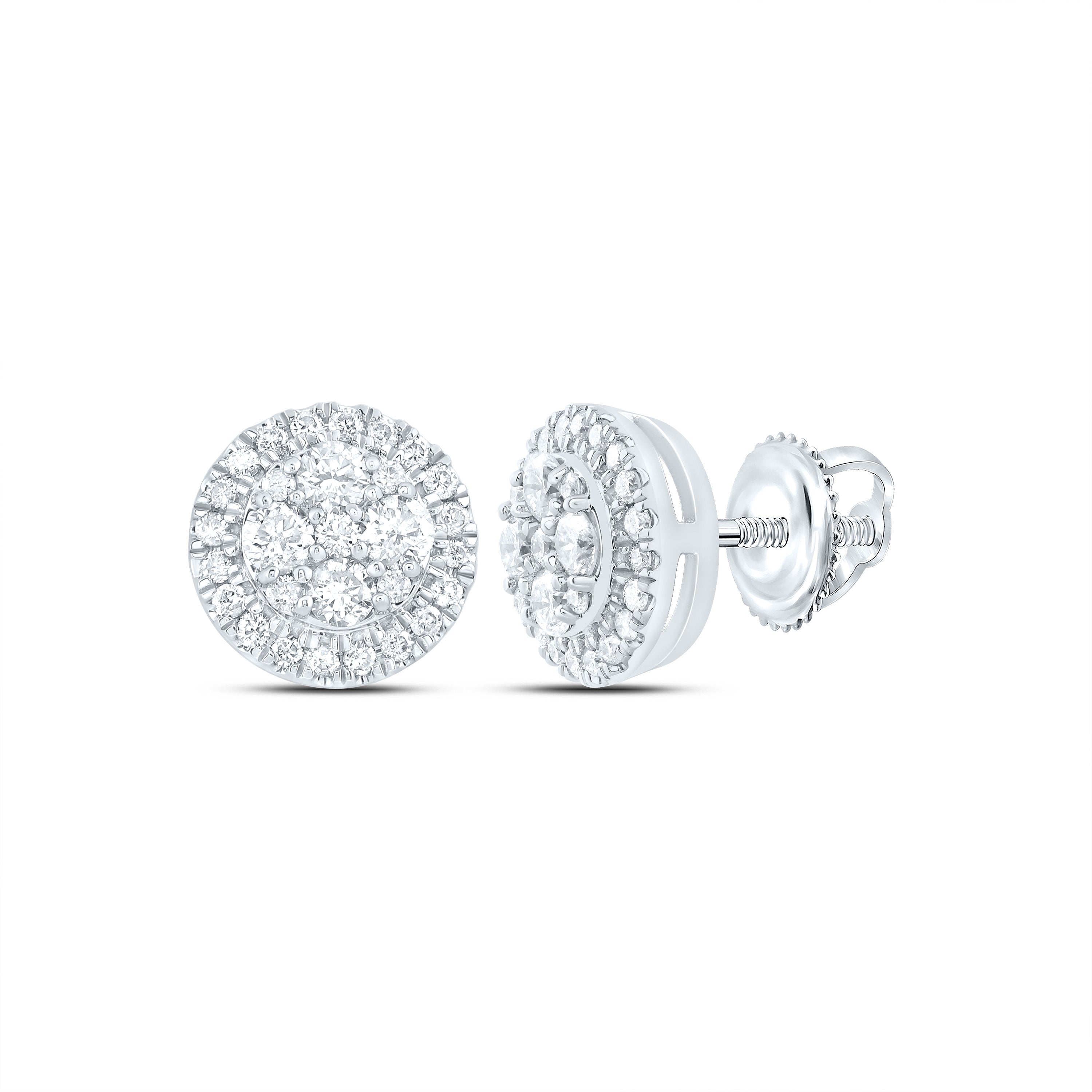 1/2Ctw-Nat Dia Cn Fashion Round Stud Earring