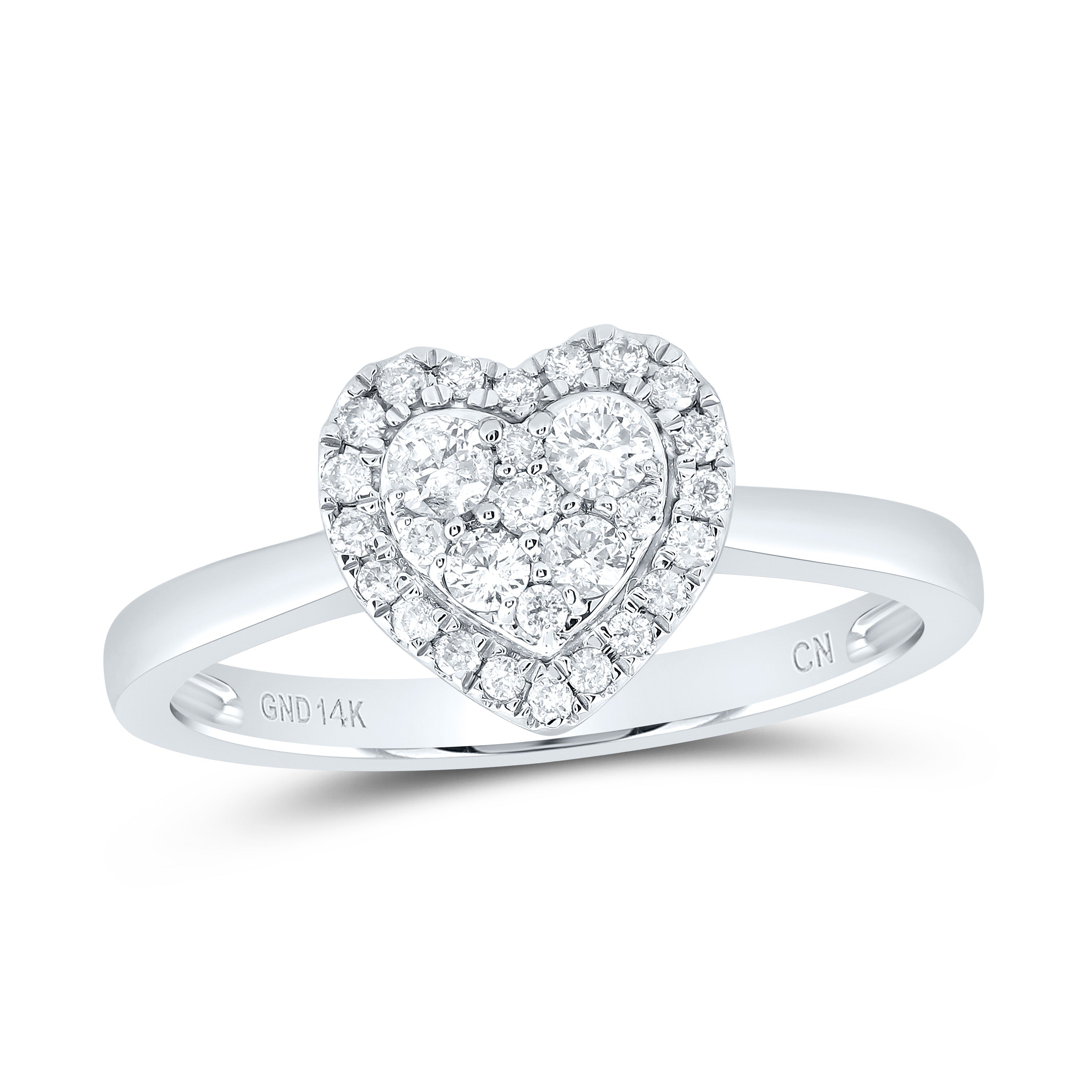 1/3Ctw-Dia Cn Fashion Heart Ring (2.83 grams)