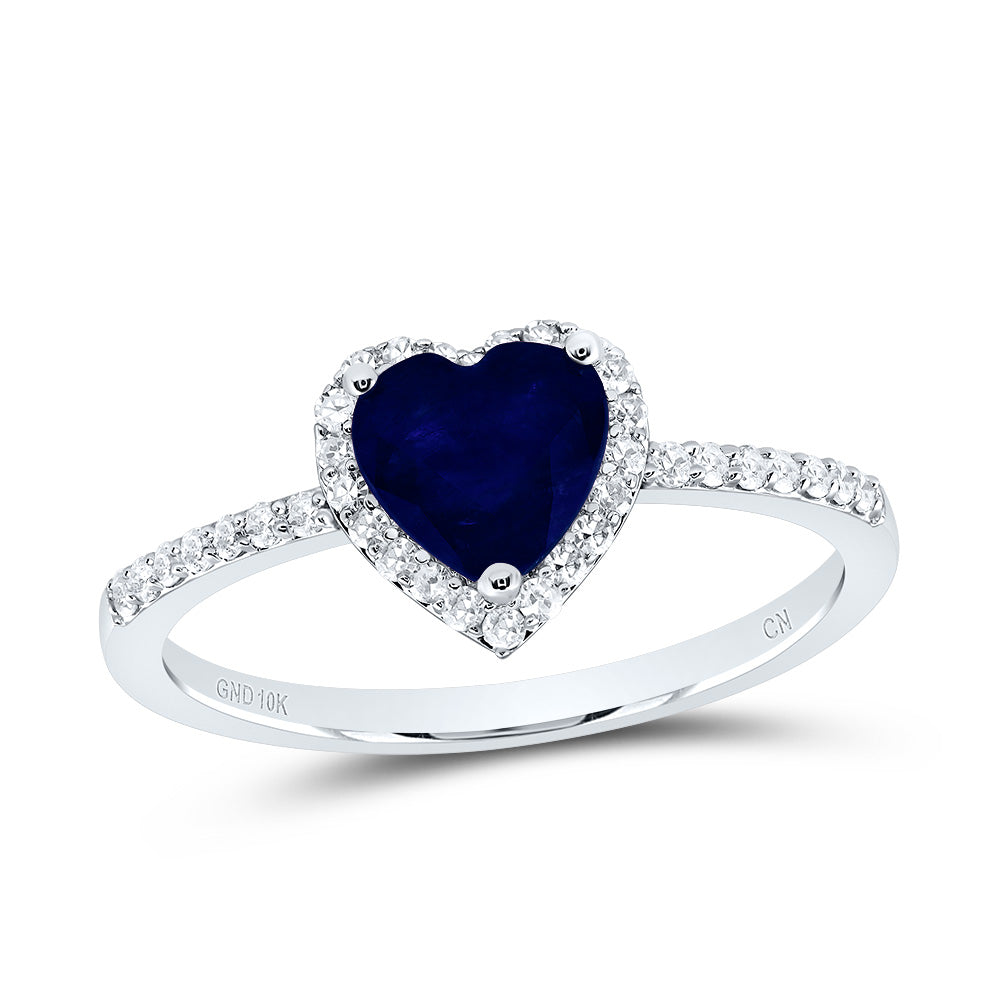 1/5Ctw-Nat Dia Cn 6X6Mm Hs-Bs Nat Gem Heart Ring (1.68 grams)