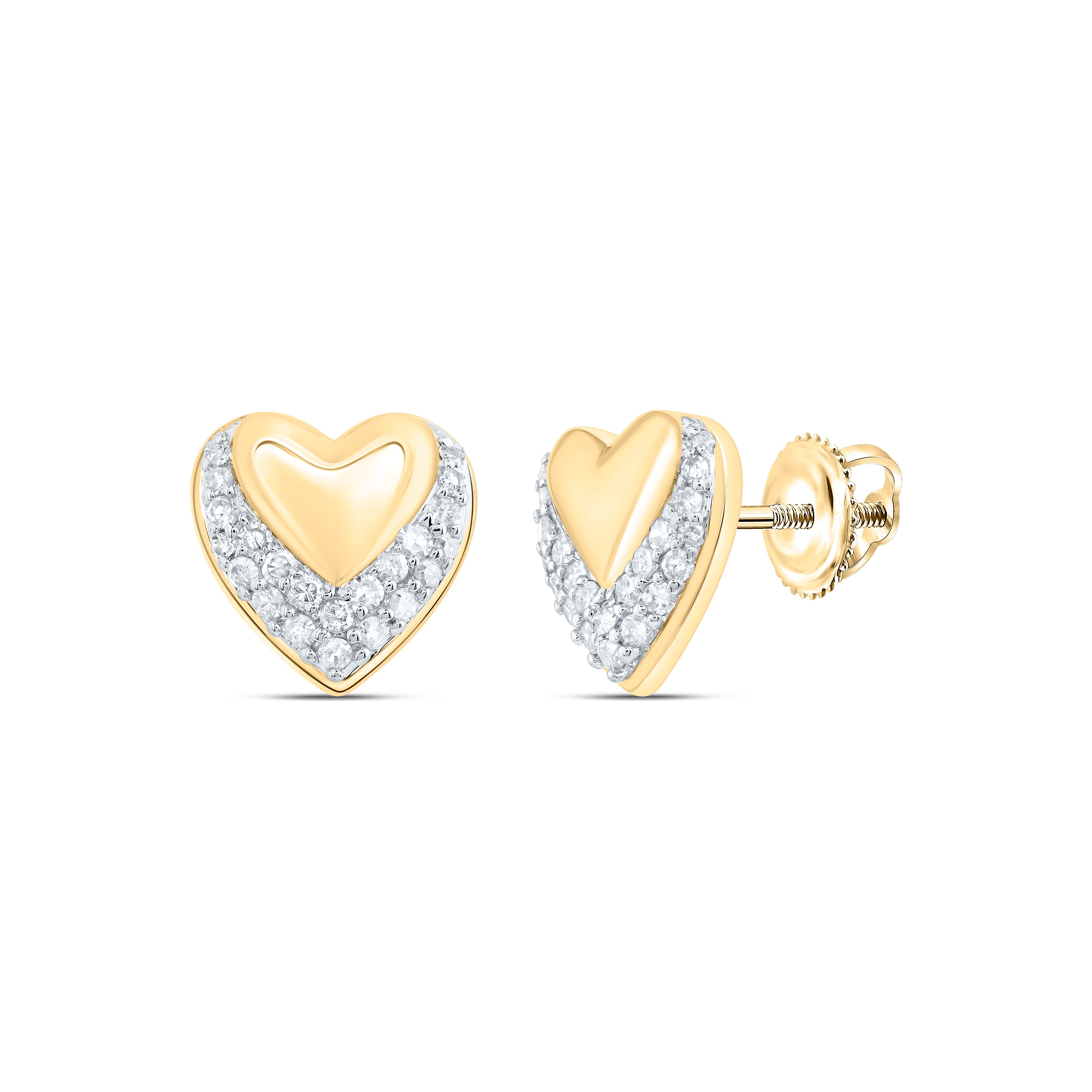 10Kt Gold 1/4Ctw-Dia P1 Gift Heart Stud Earring