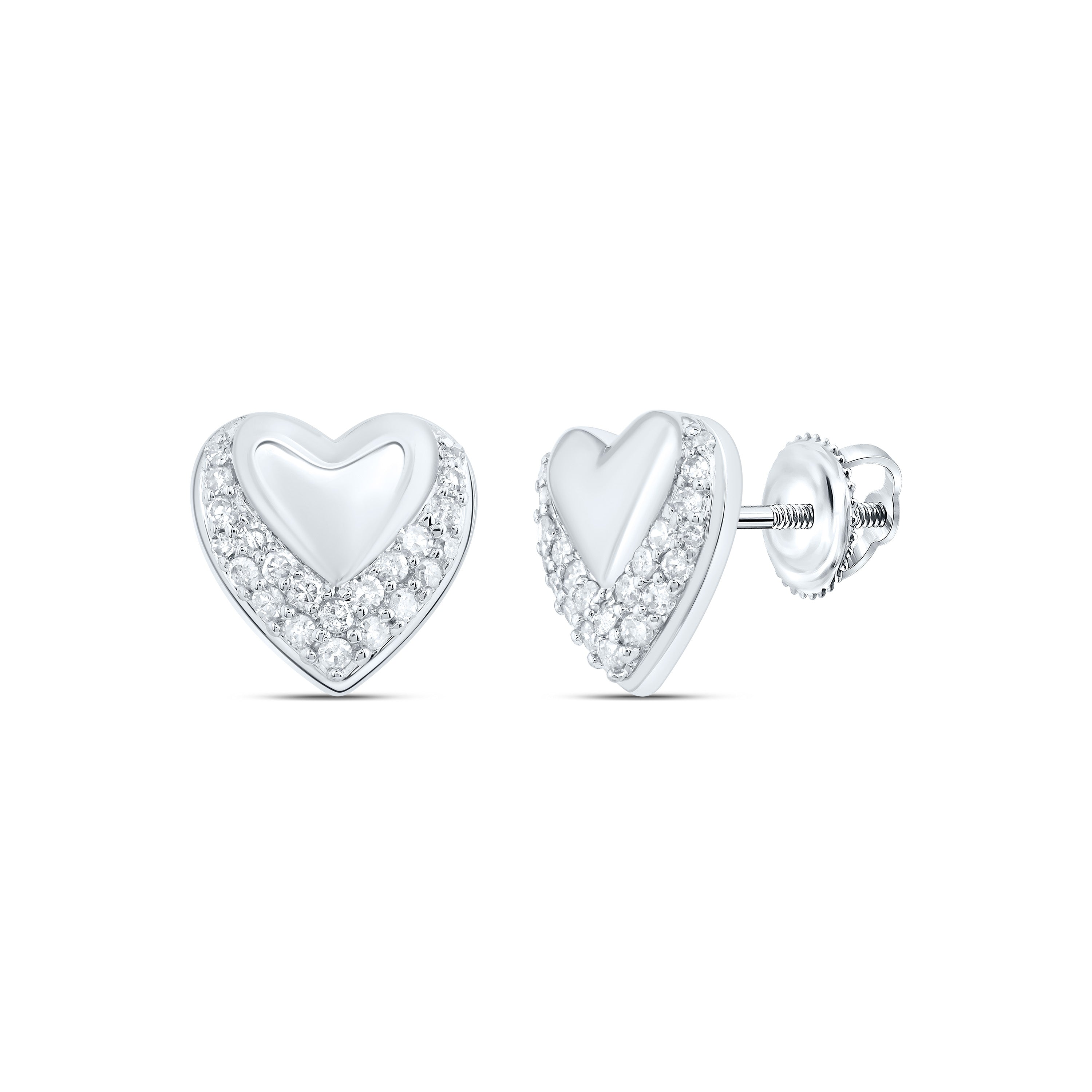 10Kt Gold 1/4Ctw-Dia P1 Gift Heart Stud Earring