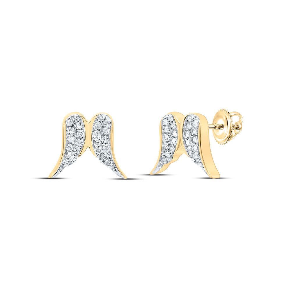 10Kt Gold 1/10Ctw-Dia P1 Gift Wings Earring