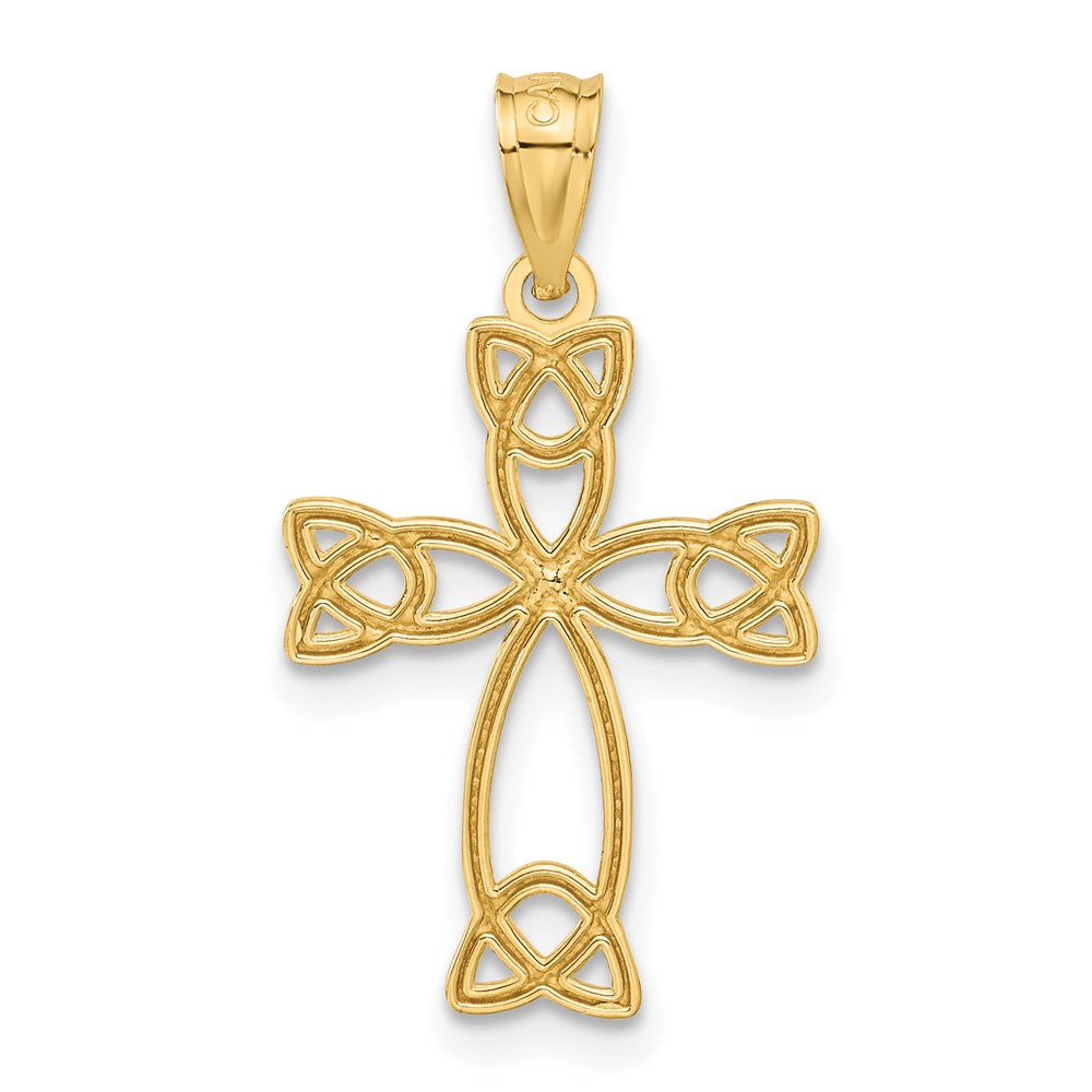 14k Yellow Gold 14 mm Celtic Knot Cross (0.76 grams)