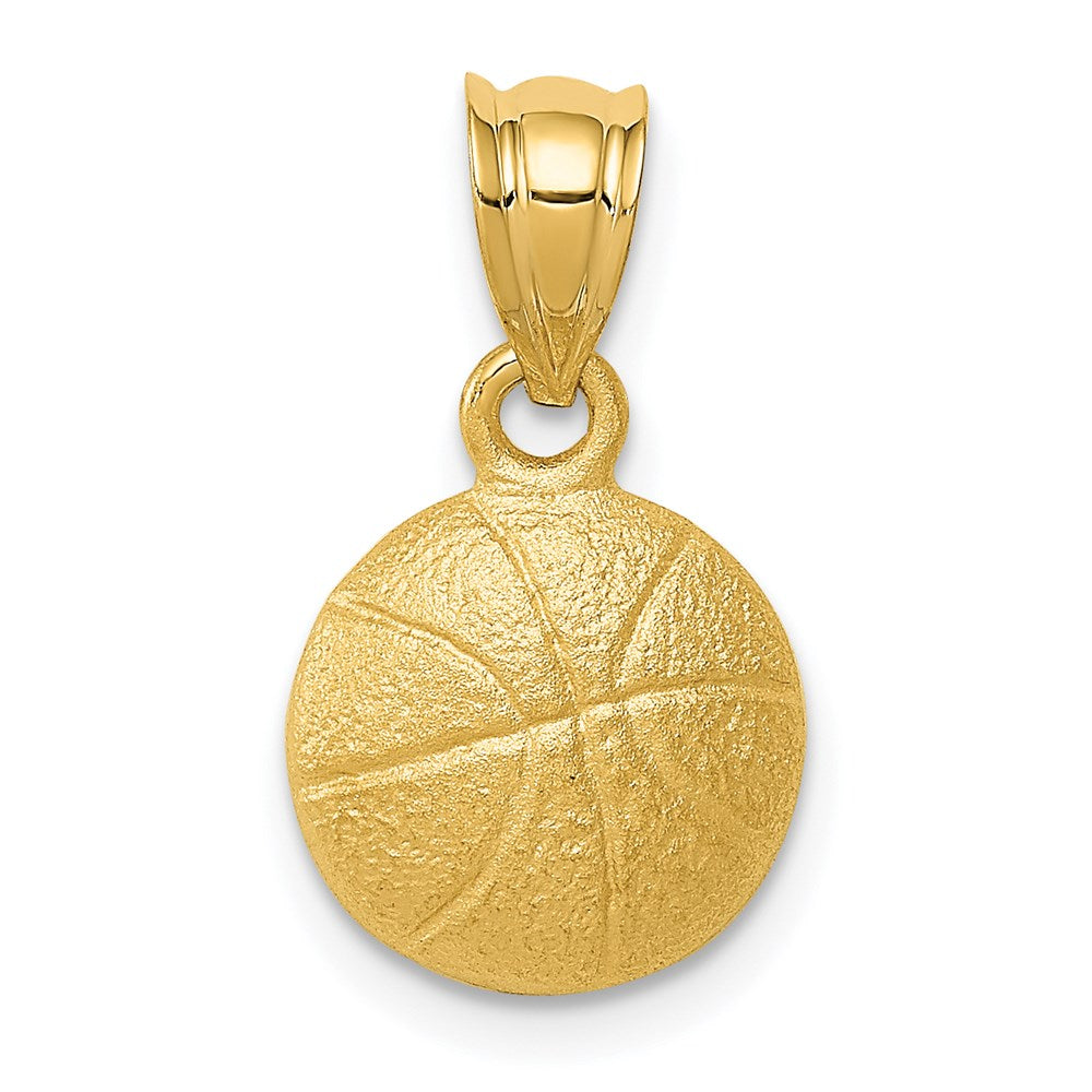 14k Yellow Gold 10 mm Basketball Charm (1.35 grams)
