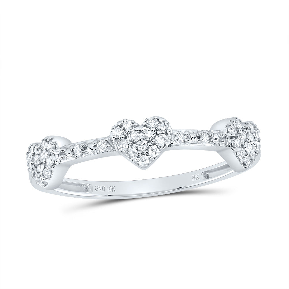 1/6Ctw-Nat Dia Nk Gift Heart Ring (1.38 grams)