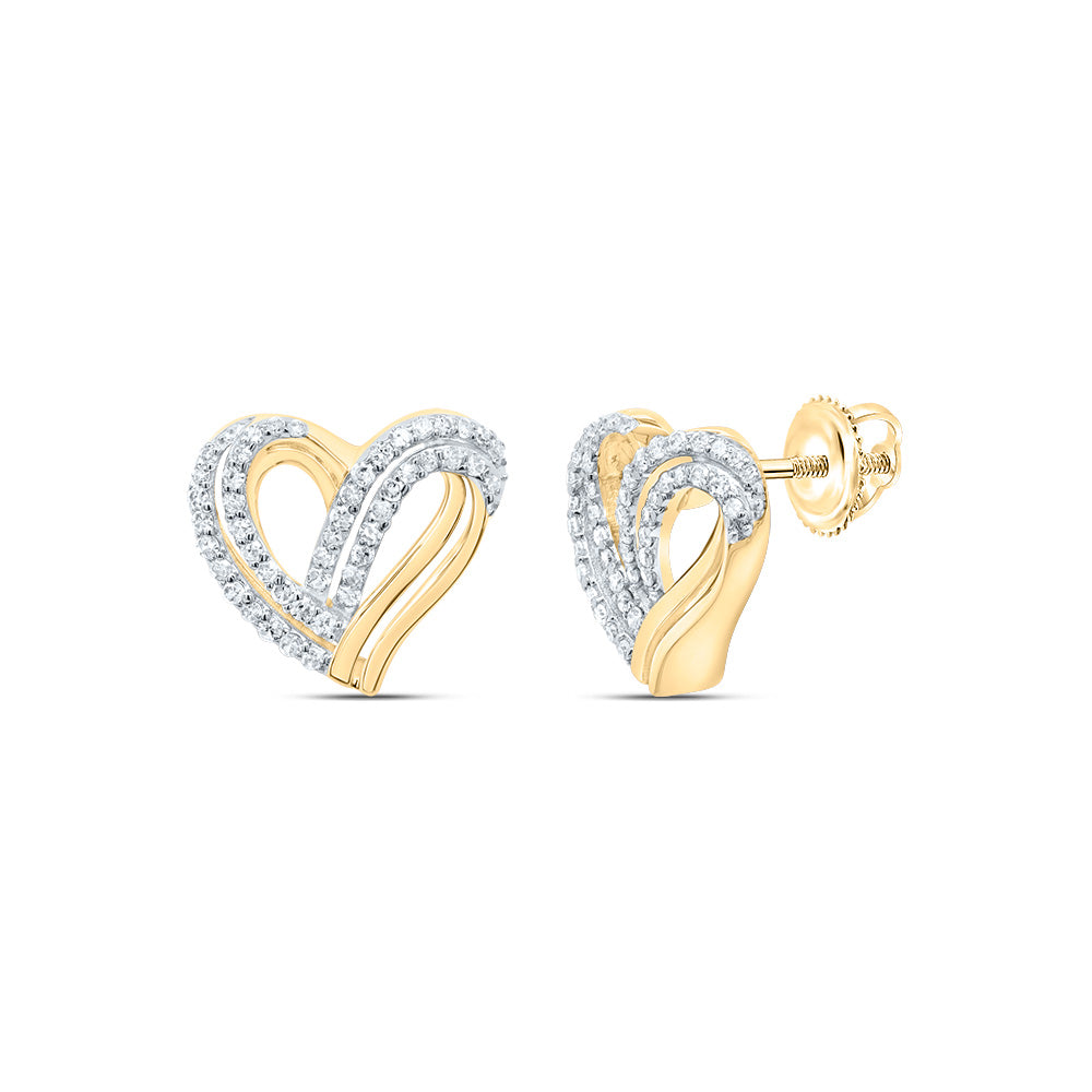 10Kt Gold 1/3Ctw-Dia P1 Gift Heart Earring