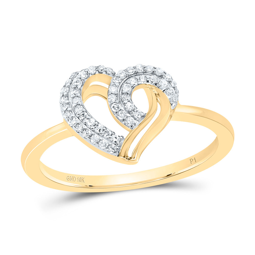 1/6Ctw-Nat Dia P1 Gift Heart Ring (1.92 grams)