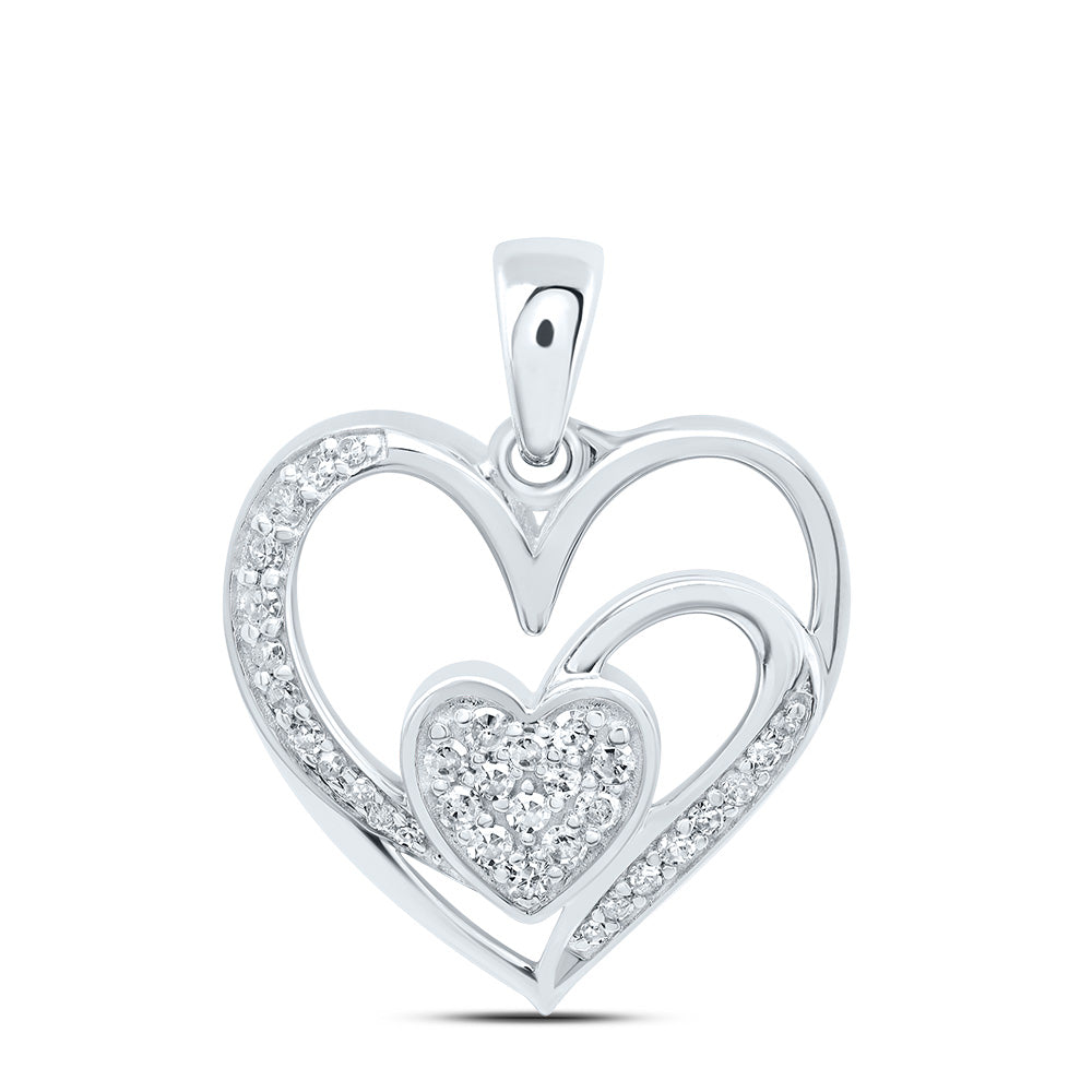 10Kt Gold 1/6Ctw-Dia P1 Gift Heart Pendant