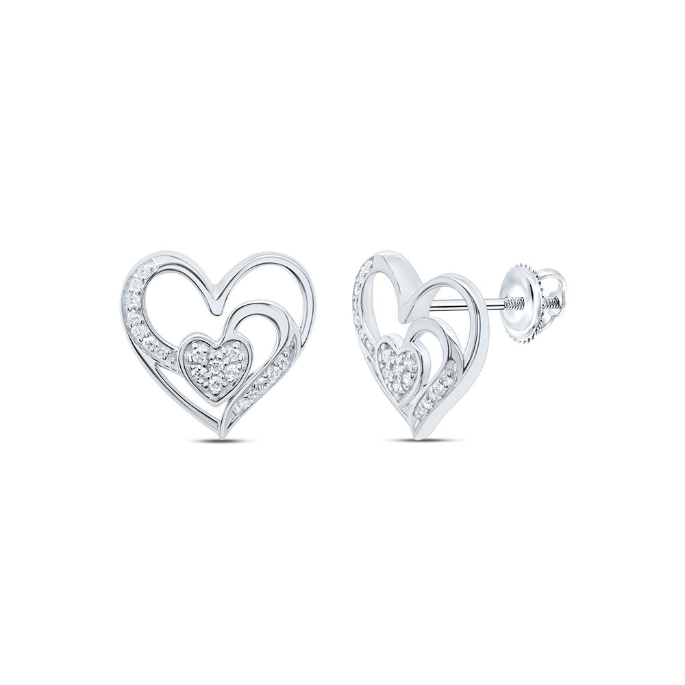 10Kt Gold 1/10Ctw-Dia P1 Gift Heart Earring