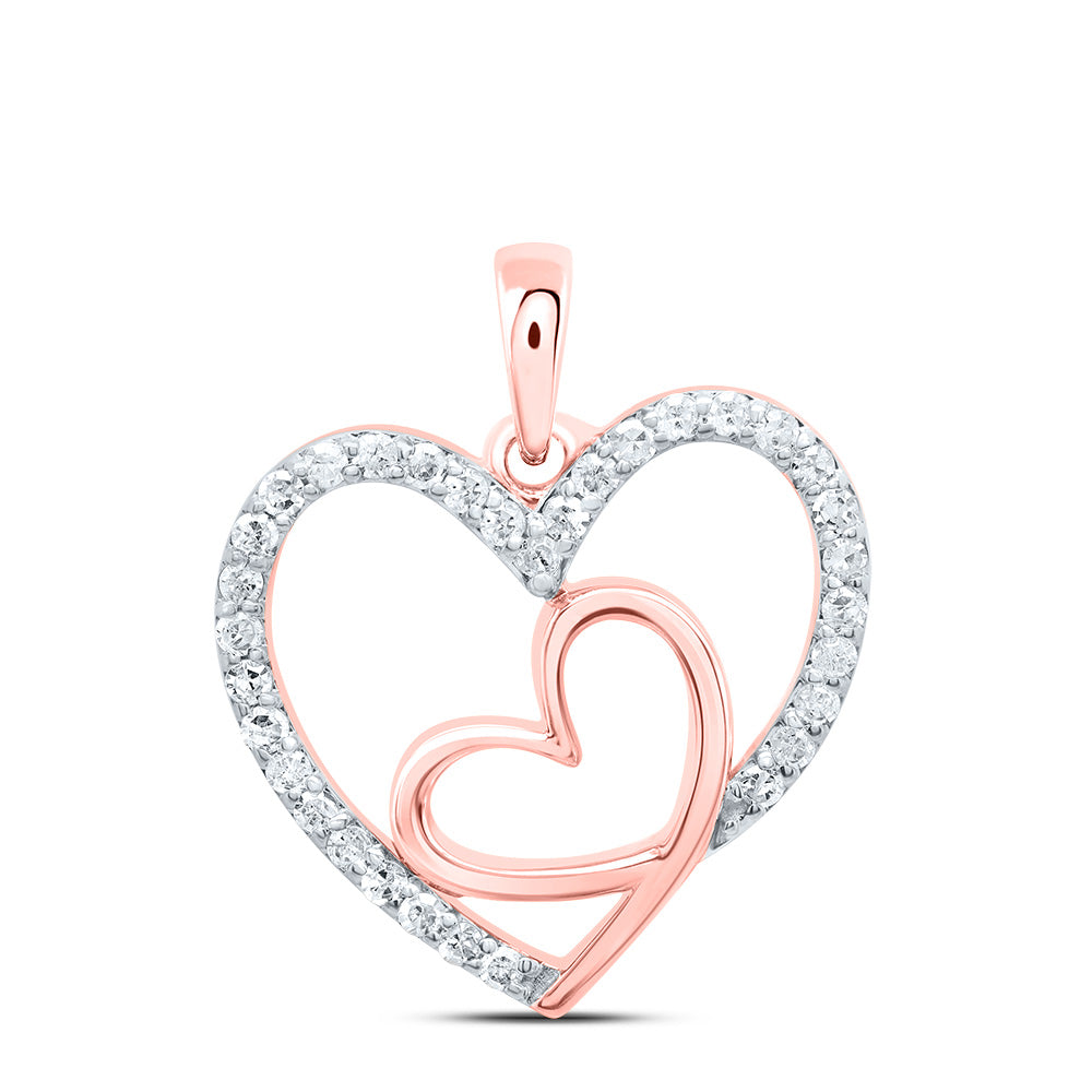 10Kt Gold 1/5Ctw-Dia P1 Gift Heart Pendant