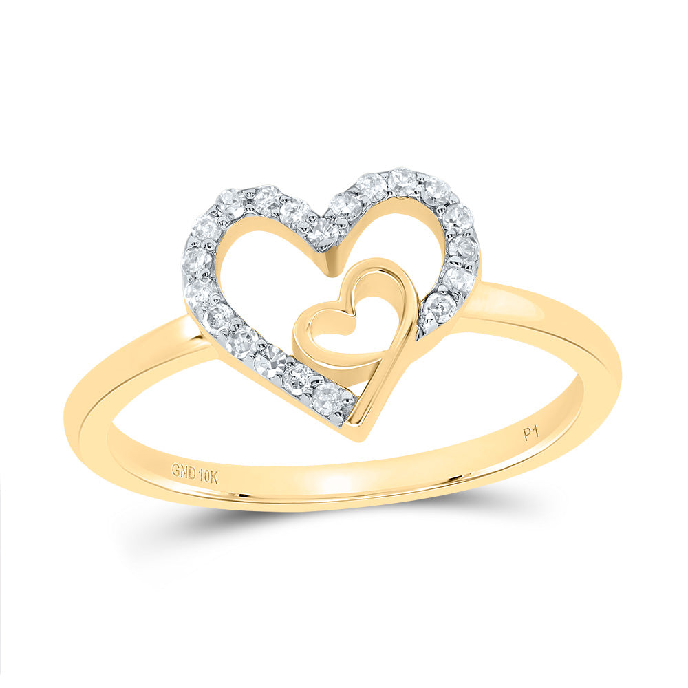 1/8Ctw-Nat Dia P1 Gift Heart Ring (2 grams)