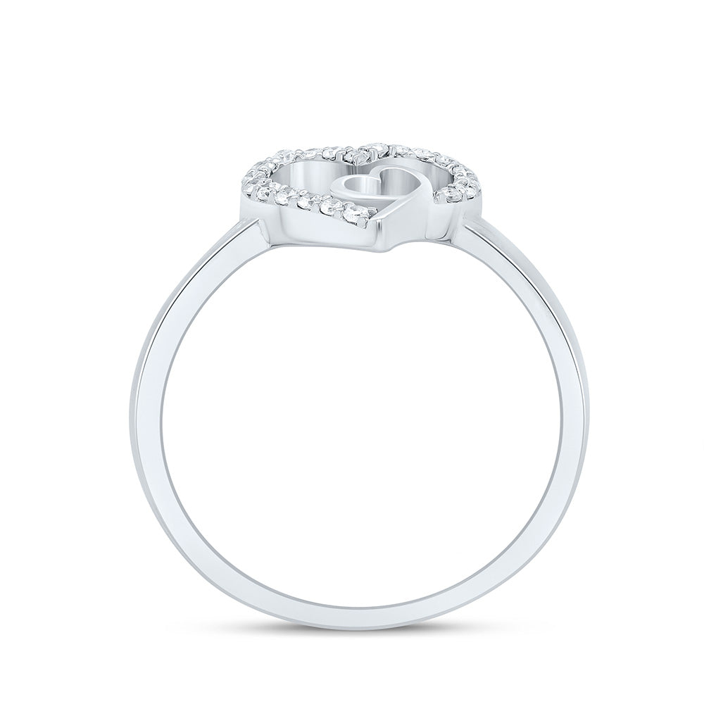 1/8Ctw-Nat Diamond Gift Heart Ring (2.19 grams)