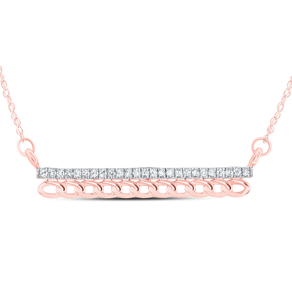 10Kt Gold 1/8Ctw-Dia Cn Gift Cuban Necklace (18 Inch)