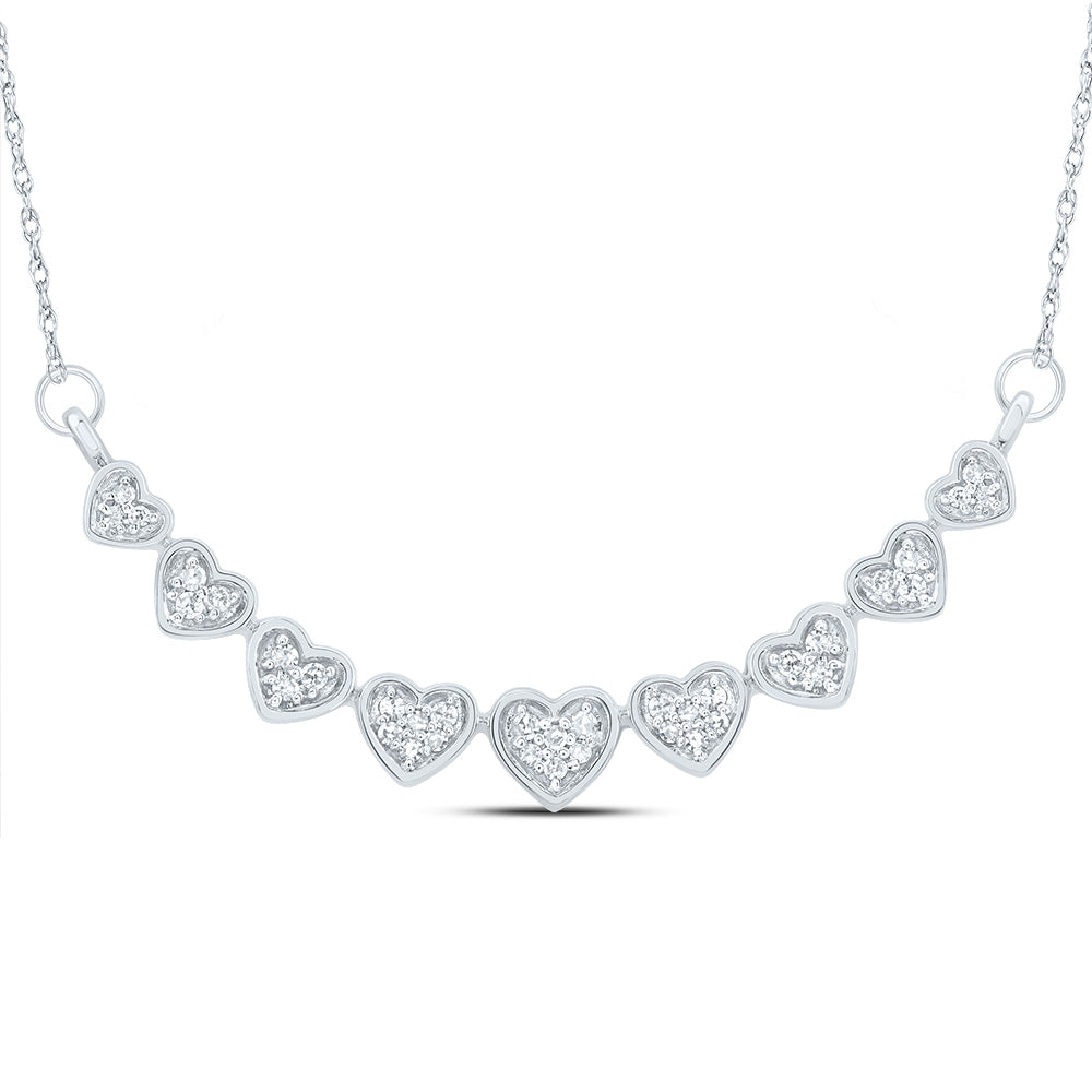 10Kt Gold 1/6Ctw-Dia Cn Gift Heart Necklace (18 Inch)