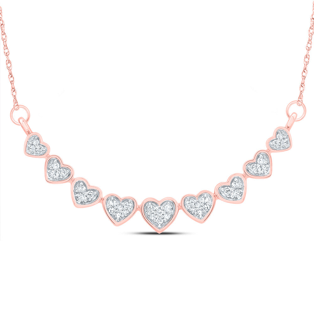 10Kt Gold 1/6Ctw-Dia Cn Gift Heart Necklace (18 Inch)