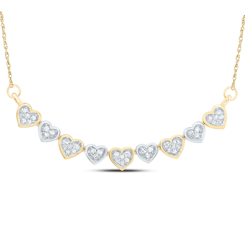 10Kt Gold 1/5Ctw-Dia Cn Gift Heart Necklace (18 Inch)